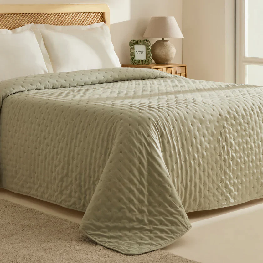 Karaca Home Breezy Bedspread, Single, Sage Green - Image 3