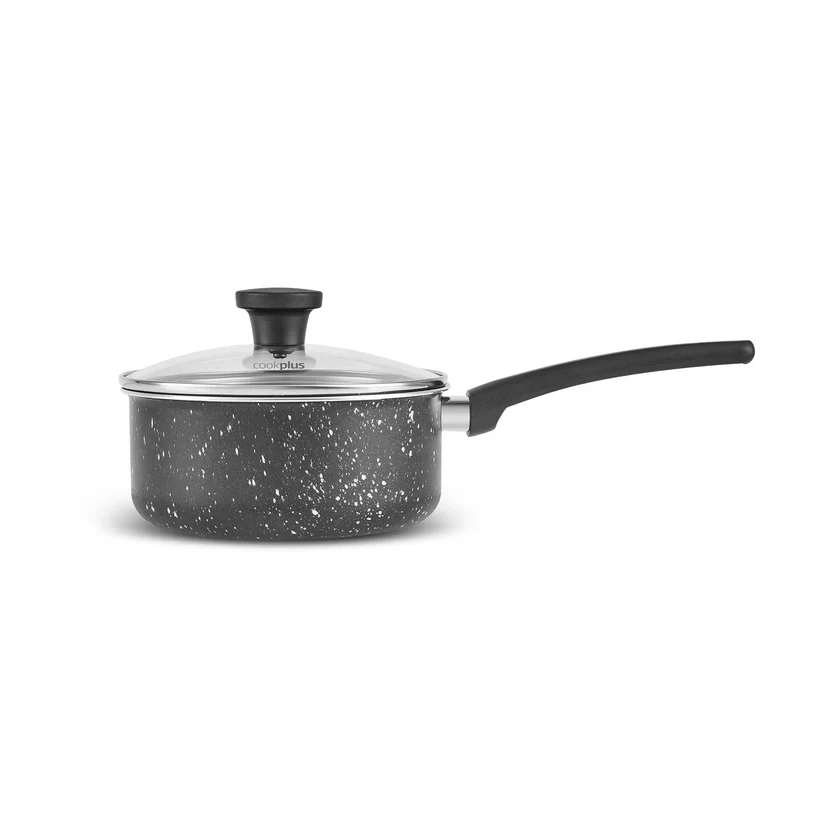 Cookplus Aura Roller 7 Pieces Non-Stick Induction Cookware Set, Black - Image 11