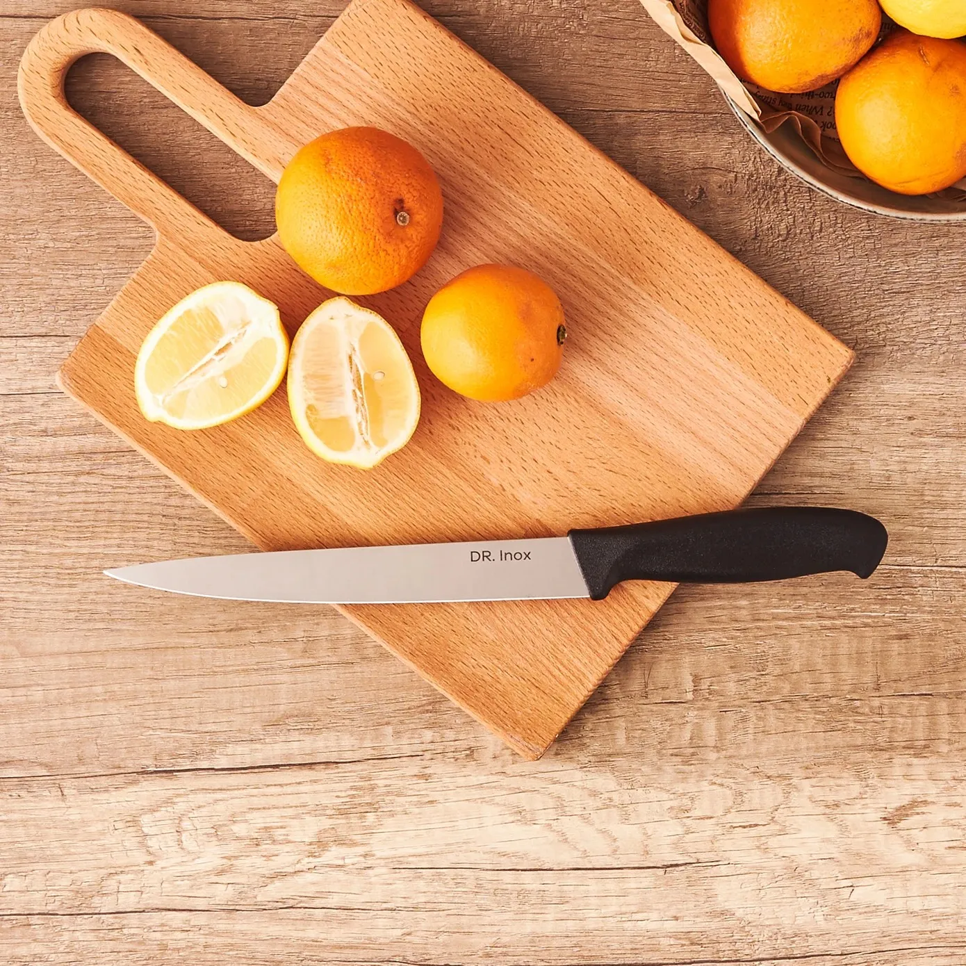 Dr. Inox Slicing Knife, 20cm, Black