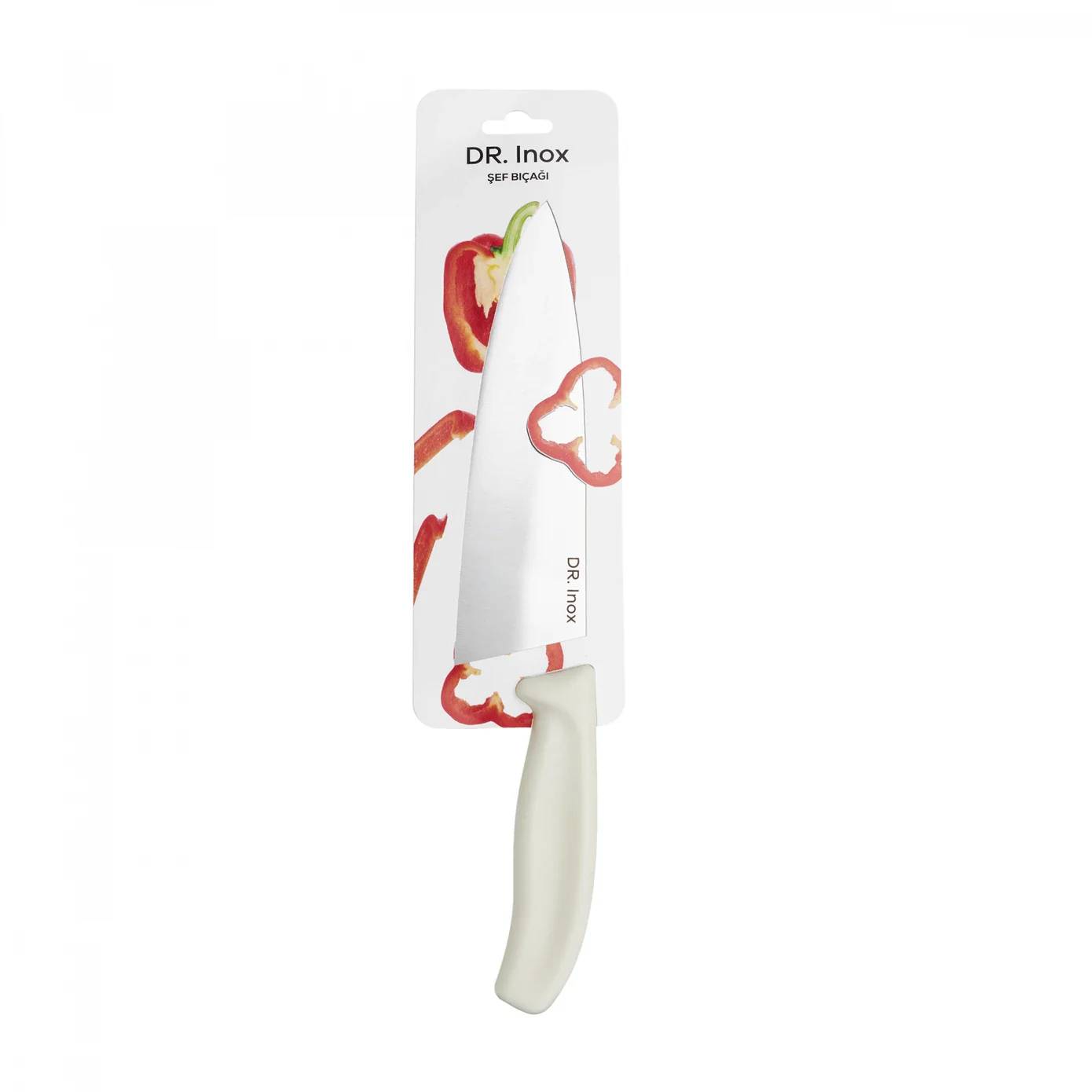 Dr. Inox Stainless Steel Chef's Knife, 33cm, Cream - Image 6