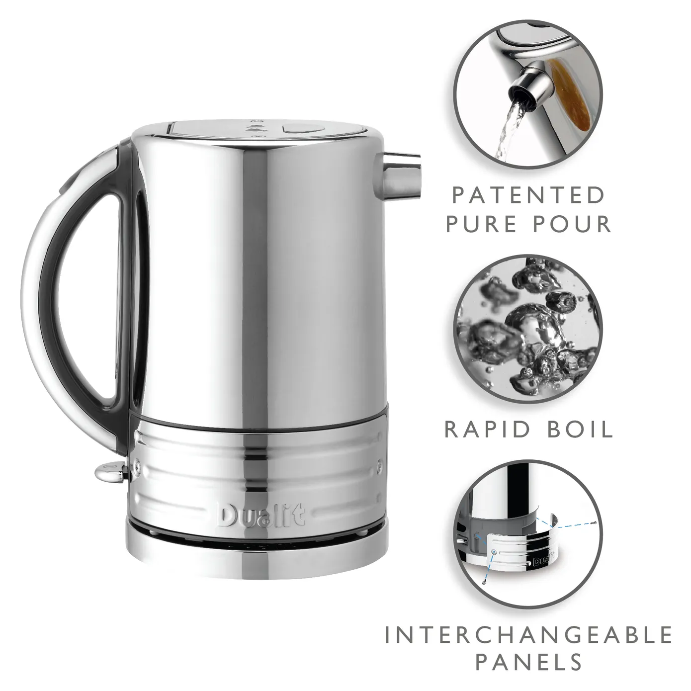 Dualit Architect Kettle, 1.5L, Grey Multi - Image 5