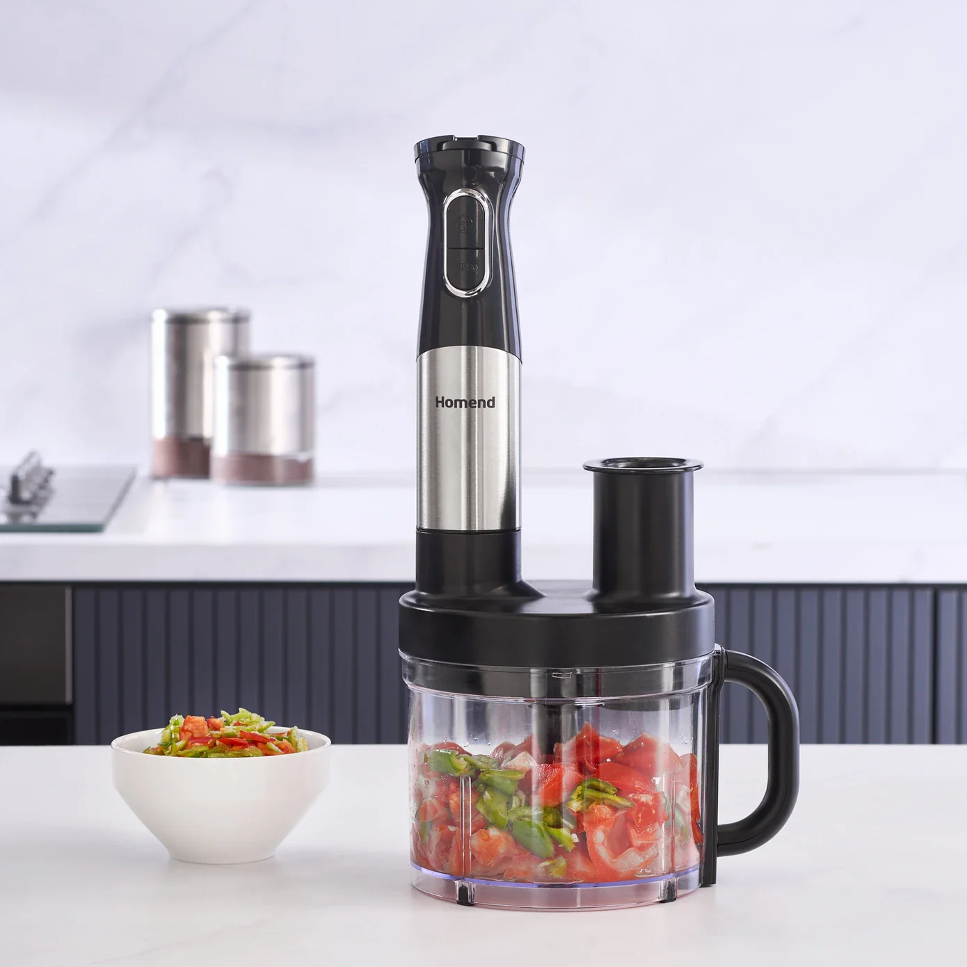 Homend Functionall 2848UK Multi-Attachment Stainless Steel Food Processor, 1500W, 1000ml, Inox - Image 5