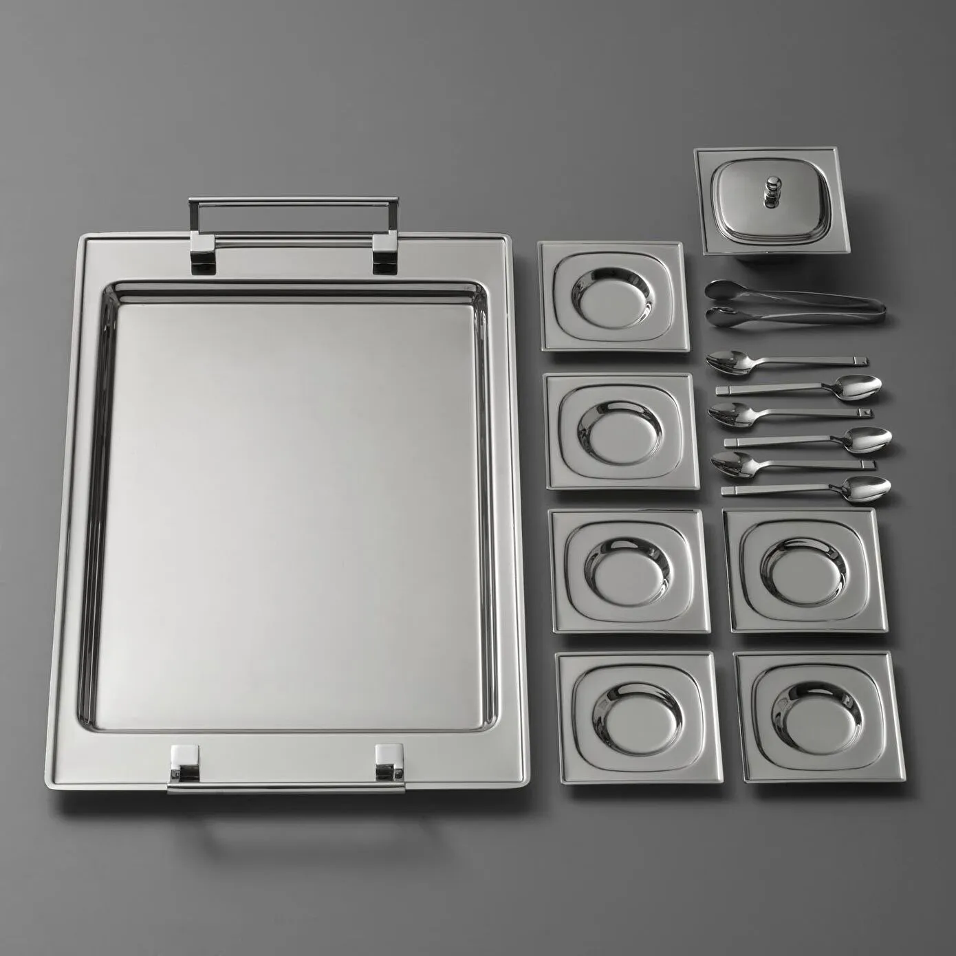 Jumbo Pluto 16-Piece Stainless Steel Tea Set, Silver