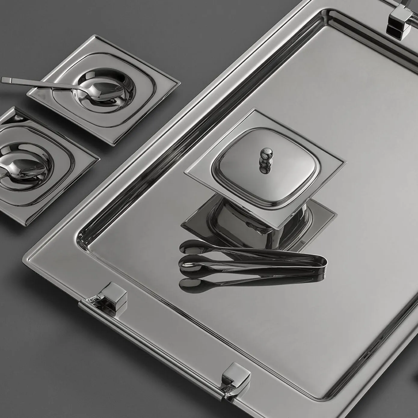 Jumbo Pluto 16-Piece Stainless Steel Tea Set, Silver - Image 3