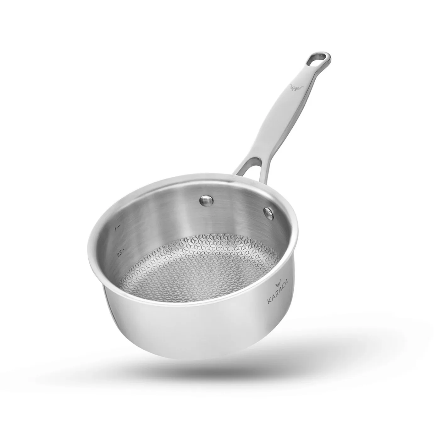 Karaca 3Ply PowerSteel 316+ Stainless Steel Induction Saucepan, 10cm, Silver - Image 5