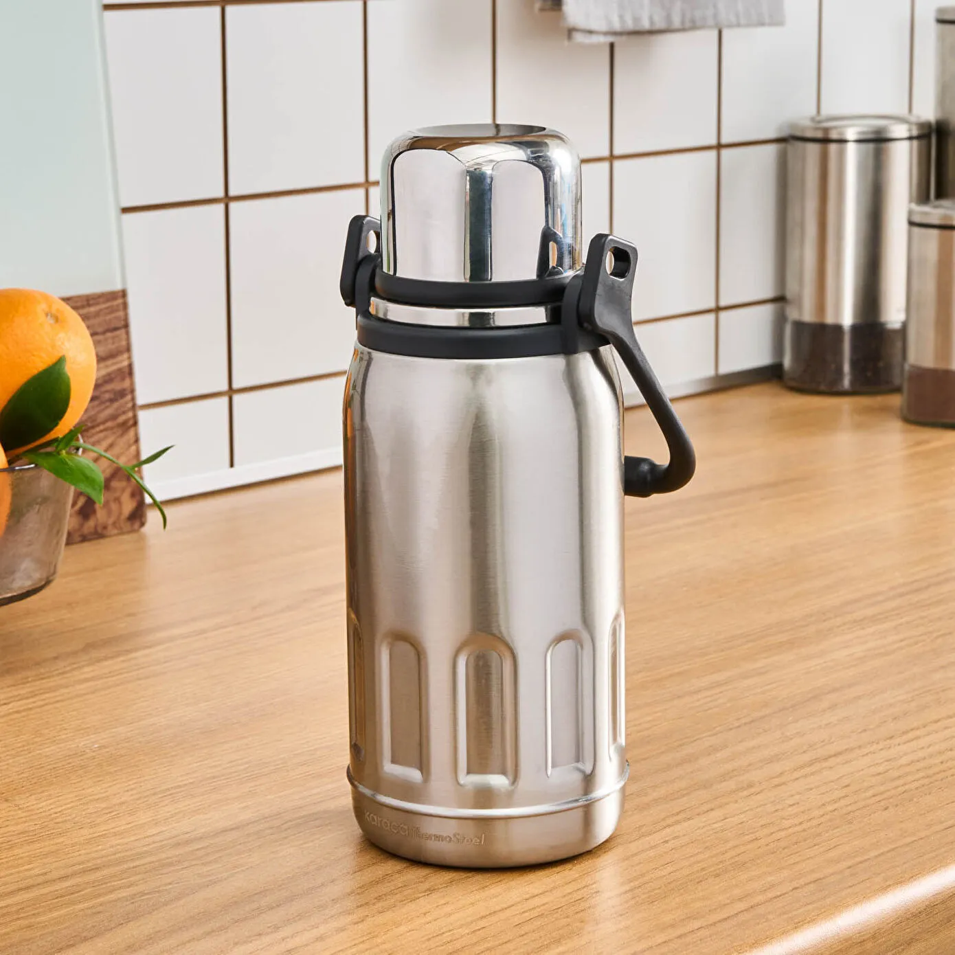 Karaca Adent Leak-Proof Stainless Steel Thermal Flask, 800ml, Inox