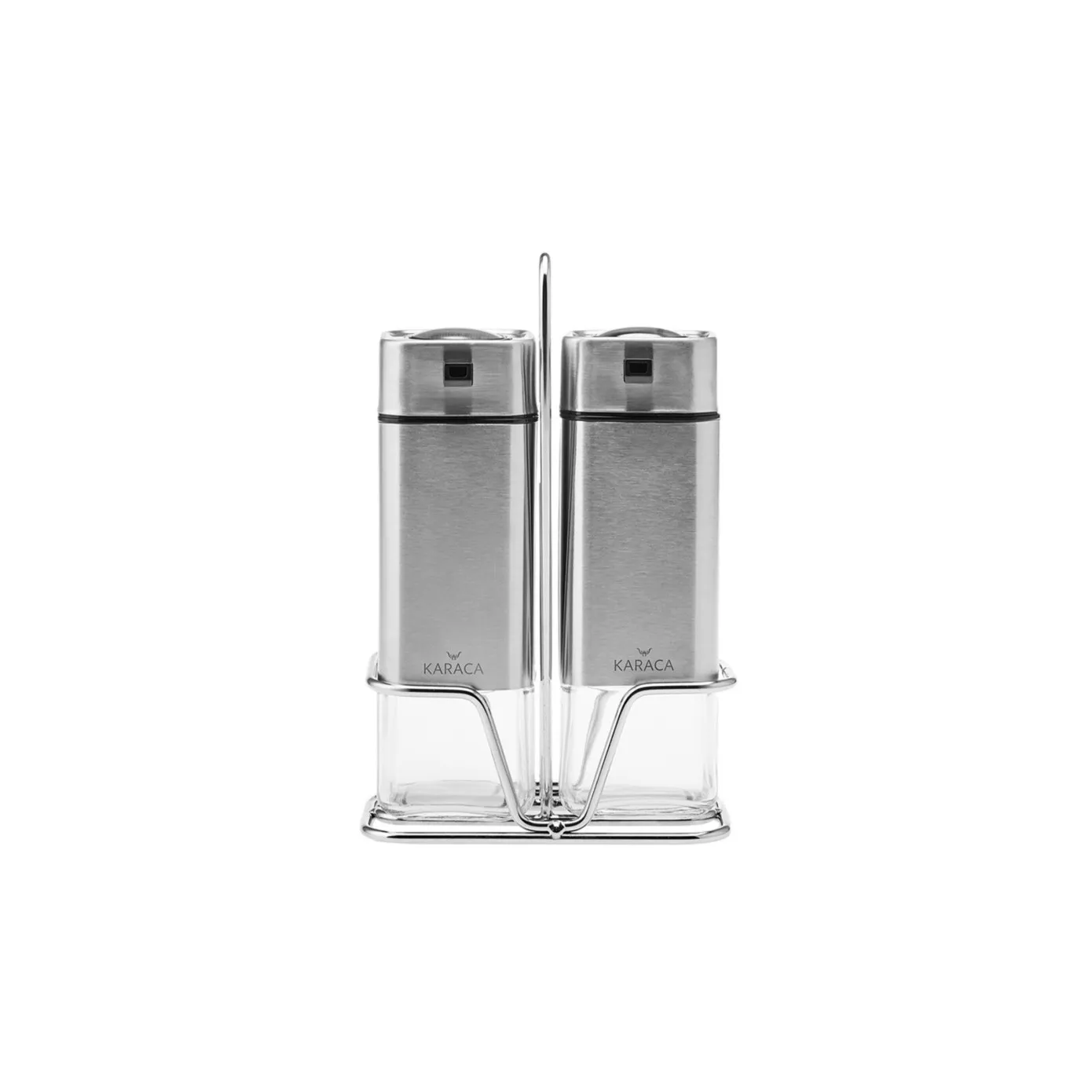 Karaca Avangart 2 Piece Glass Oil and Vinegar Bottle, 220ml, Inox - Image 2
