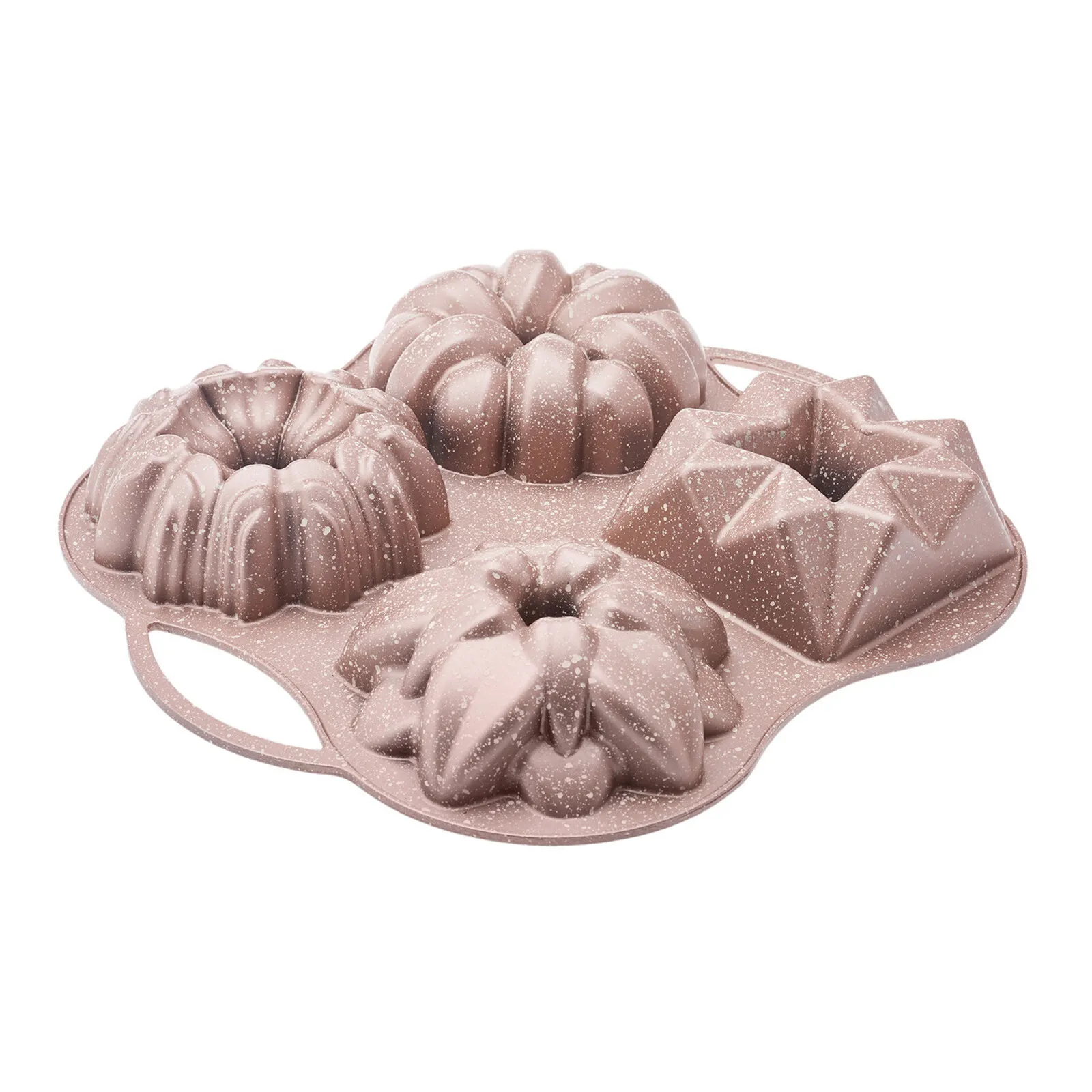 Karaca Cake Pro Aluminium Cast Decorative Cake Tin, 4 Piece, 28cmx35cm, Rose Gold - Image 4