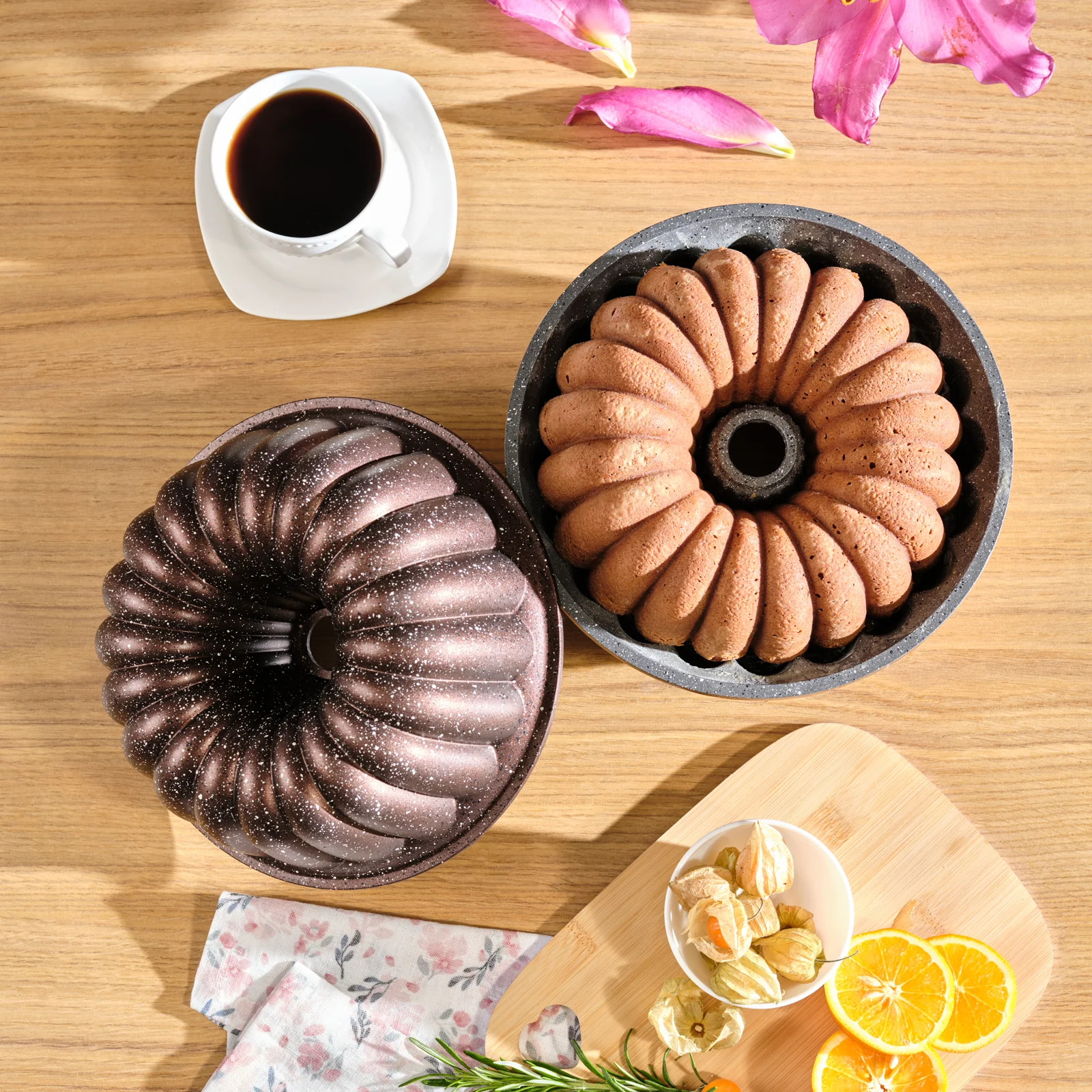 Karaca Cake Pro Lina Aluminium Cast Decorative Cake Tin, 25.5cm, Brown - Image 5