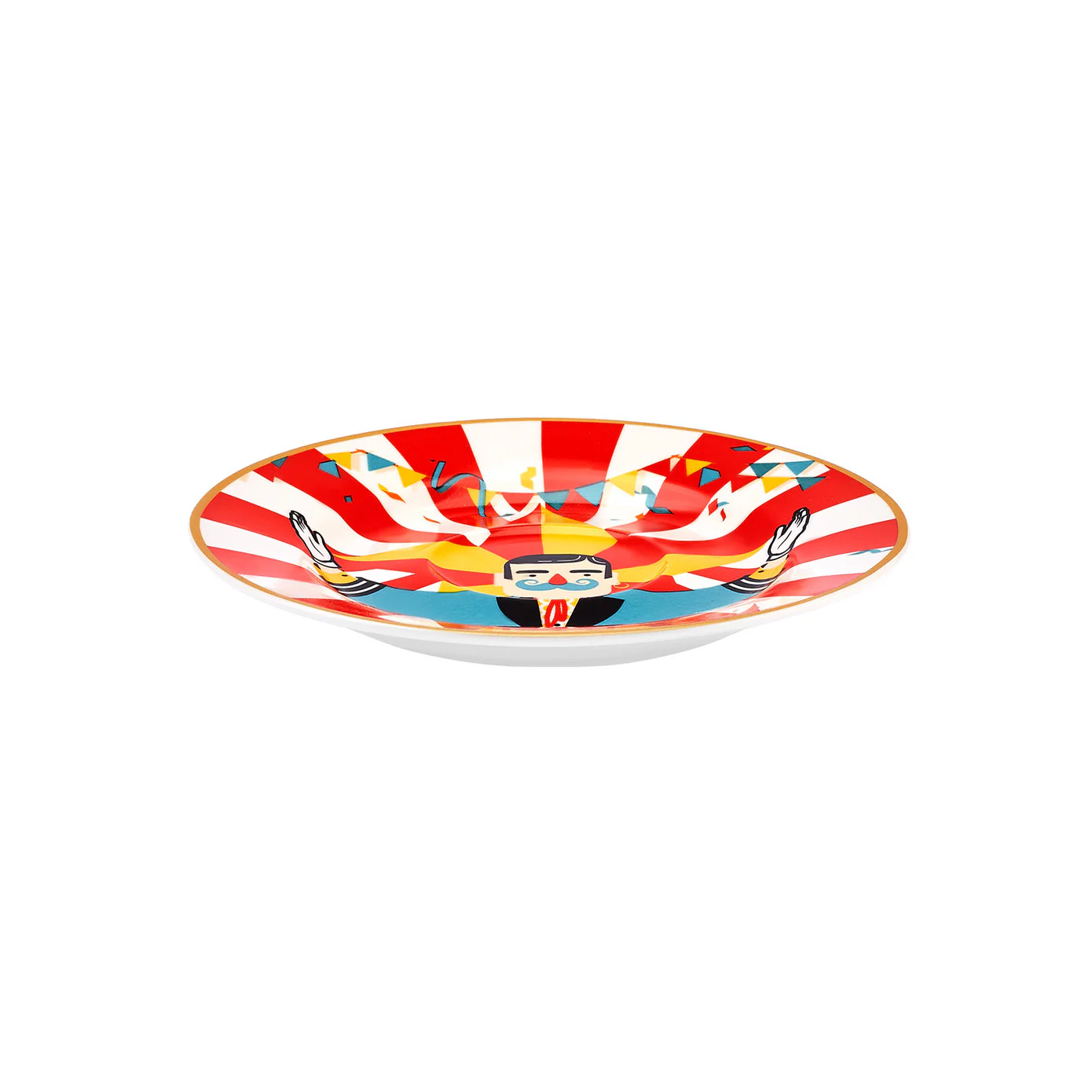 Karaca Circus Vega Porcelain Saucer, Multi - Image 2