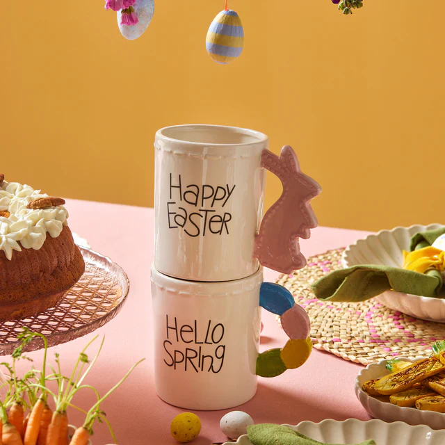 Karaca Easter 25 Dolomite Hello Spring Mug, 540ml, Multi - Image 3