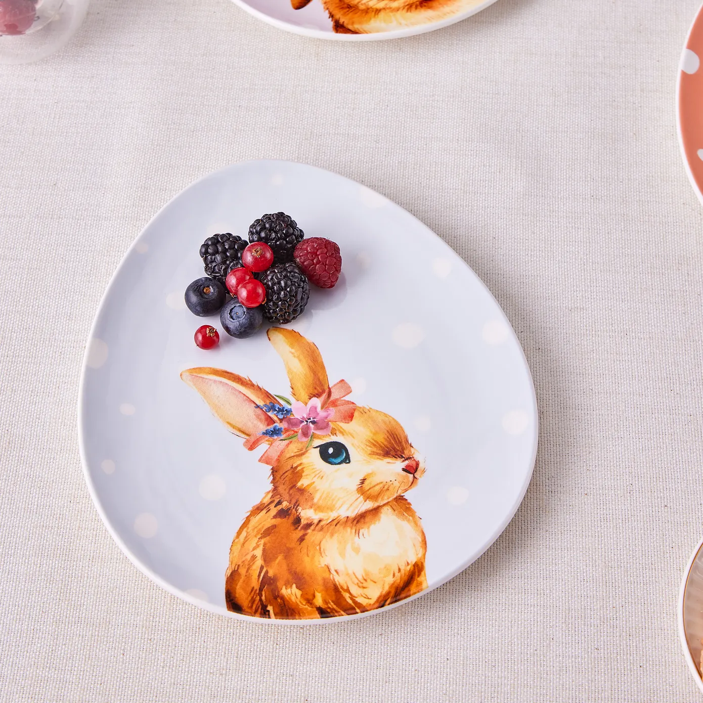 Karaca Easter 4-Piece Bone China Serveware Set for 4 People, Multi - Image 3