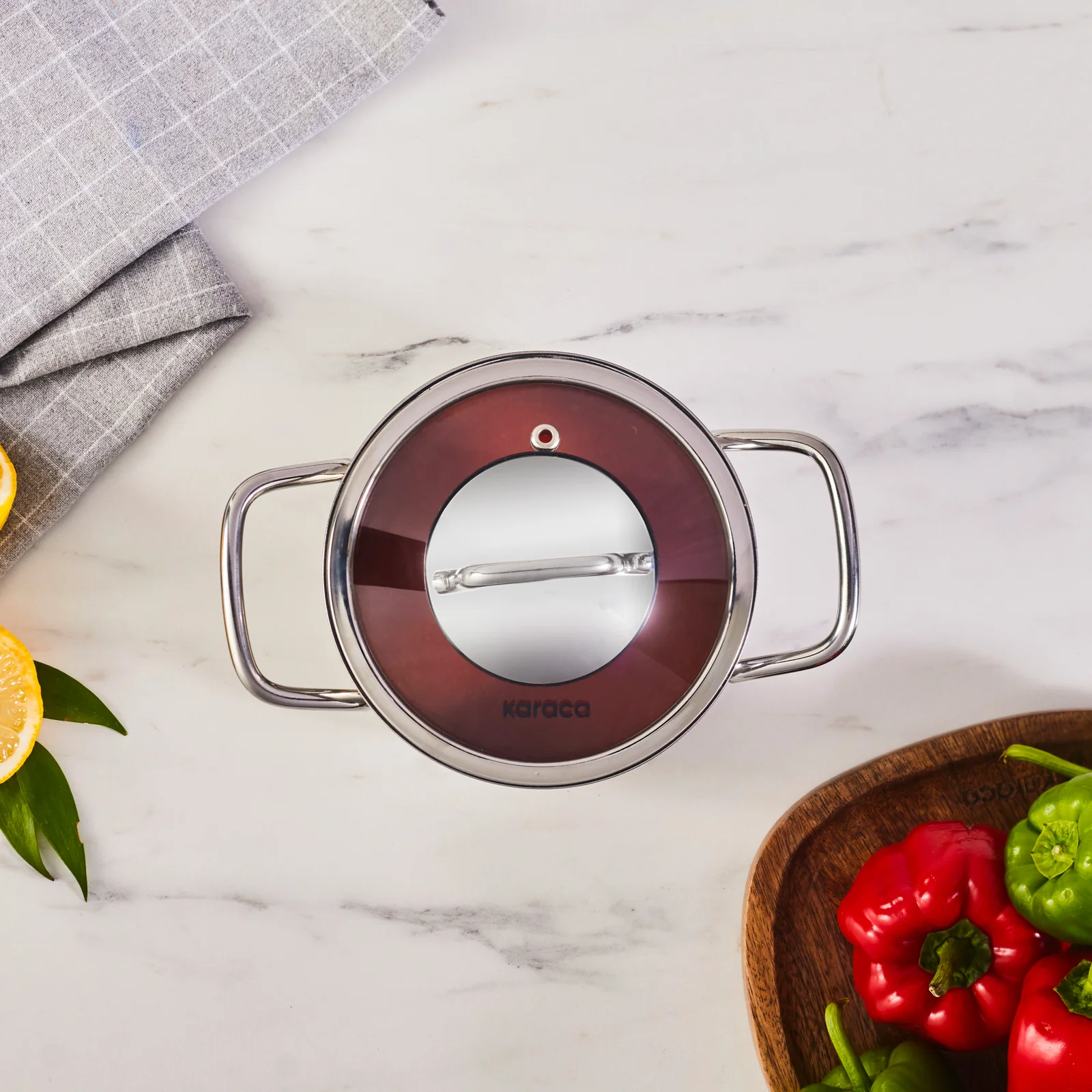Karaca Emirgan Stainless Steel Stockpot with Lid, 14cm, Silver - Image 5