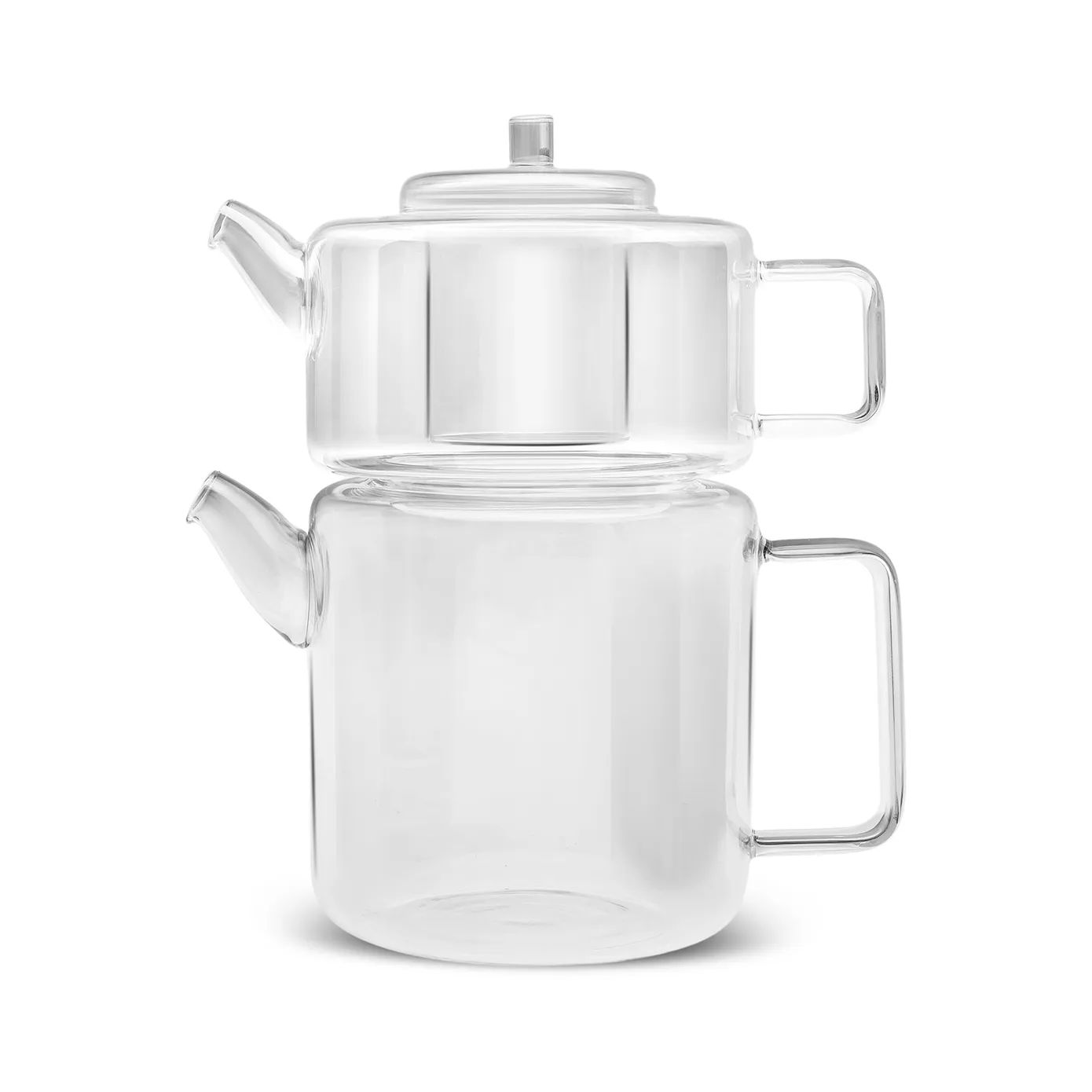 Karaca Flat Borosilicate Glass Teapot, Clear