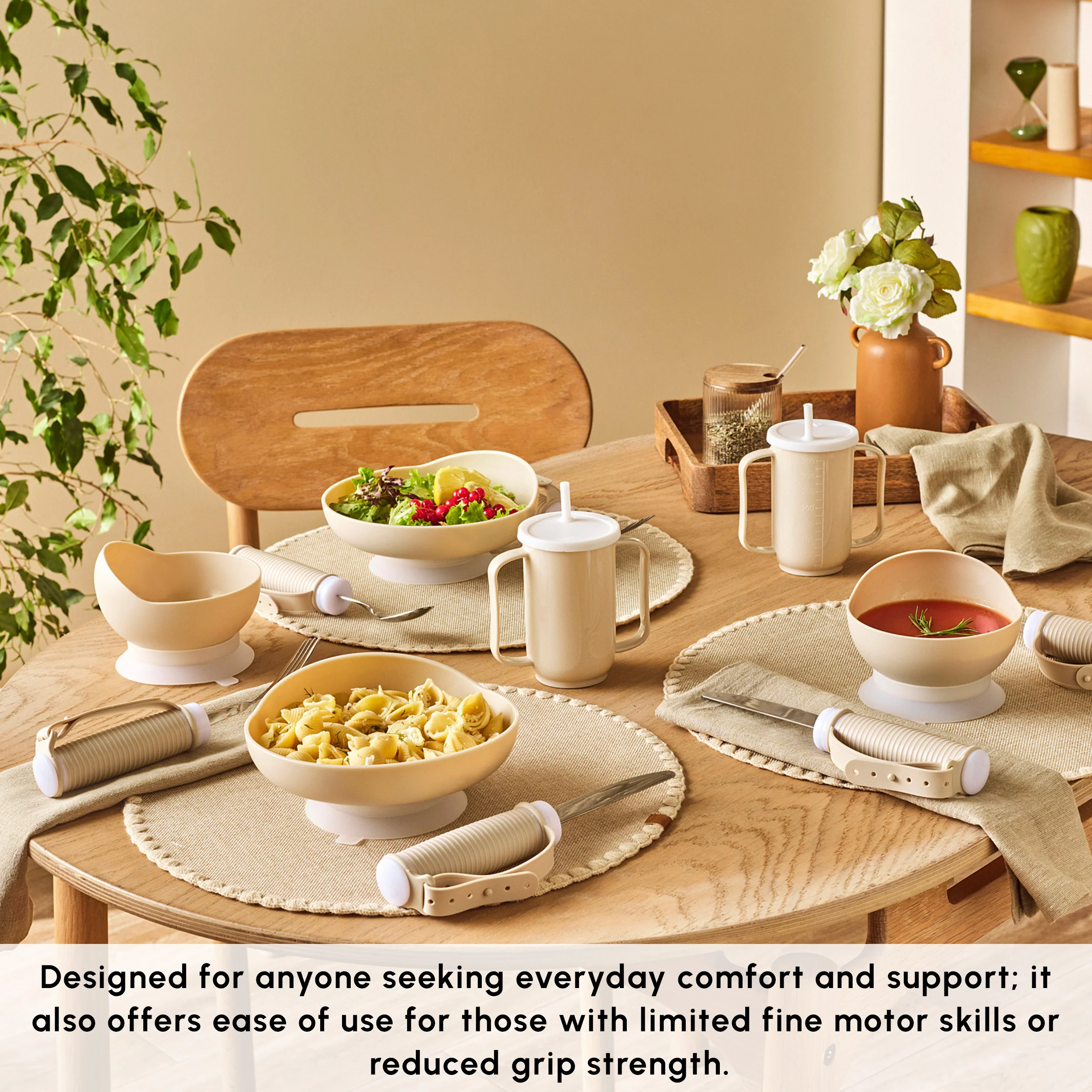 Karaca For All Anti Spill Dinner Plate, 19cm, Beige - Image 3