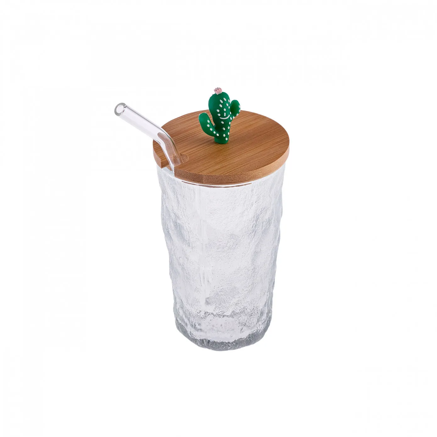 Karaca Glacier 2 Piece Glass Set with Straws, Multi - Image 3