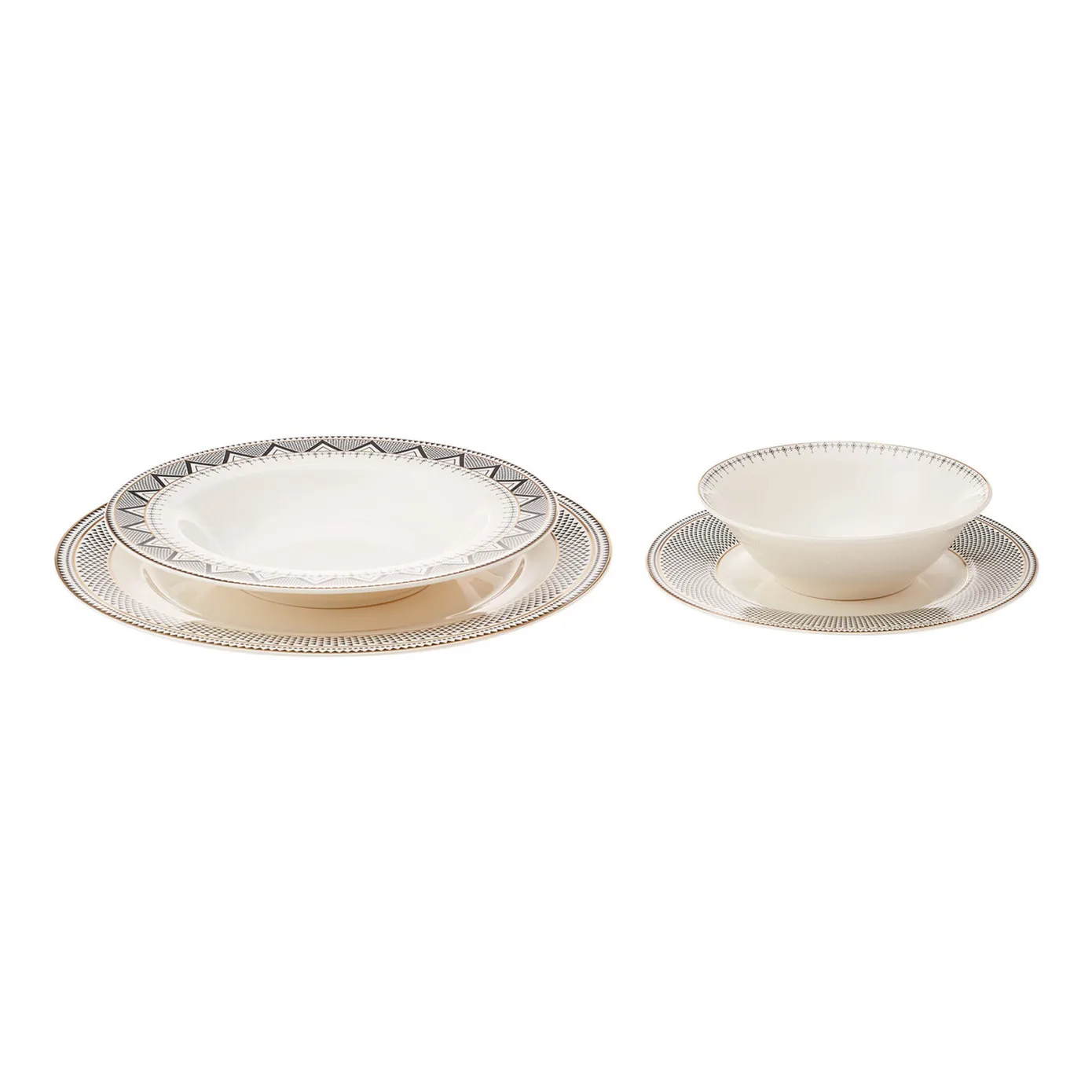 Karaca Globe 24-Piece Bone China Dinner Set for 6 People, Multi - Image 7