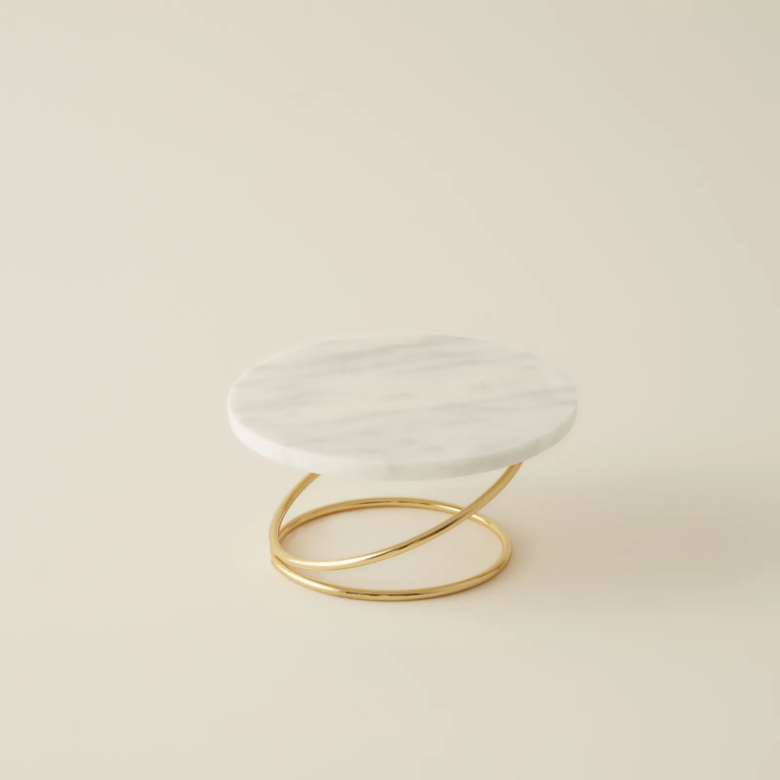 Karaca Home Angelina Marble Decorative Candle Holder, 17x9cm, Gold