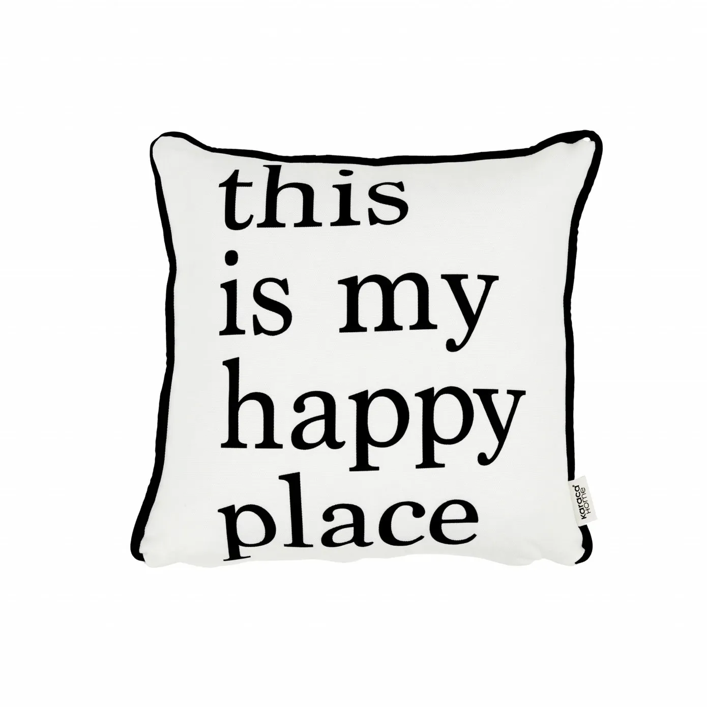 Karaca Home Happy Place Filled Cushion, 43cmx43cm, Black-White - Image 3