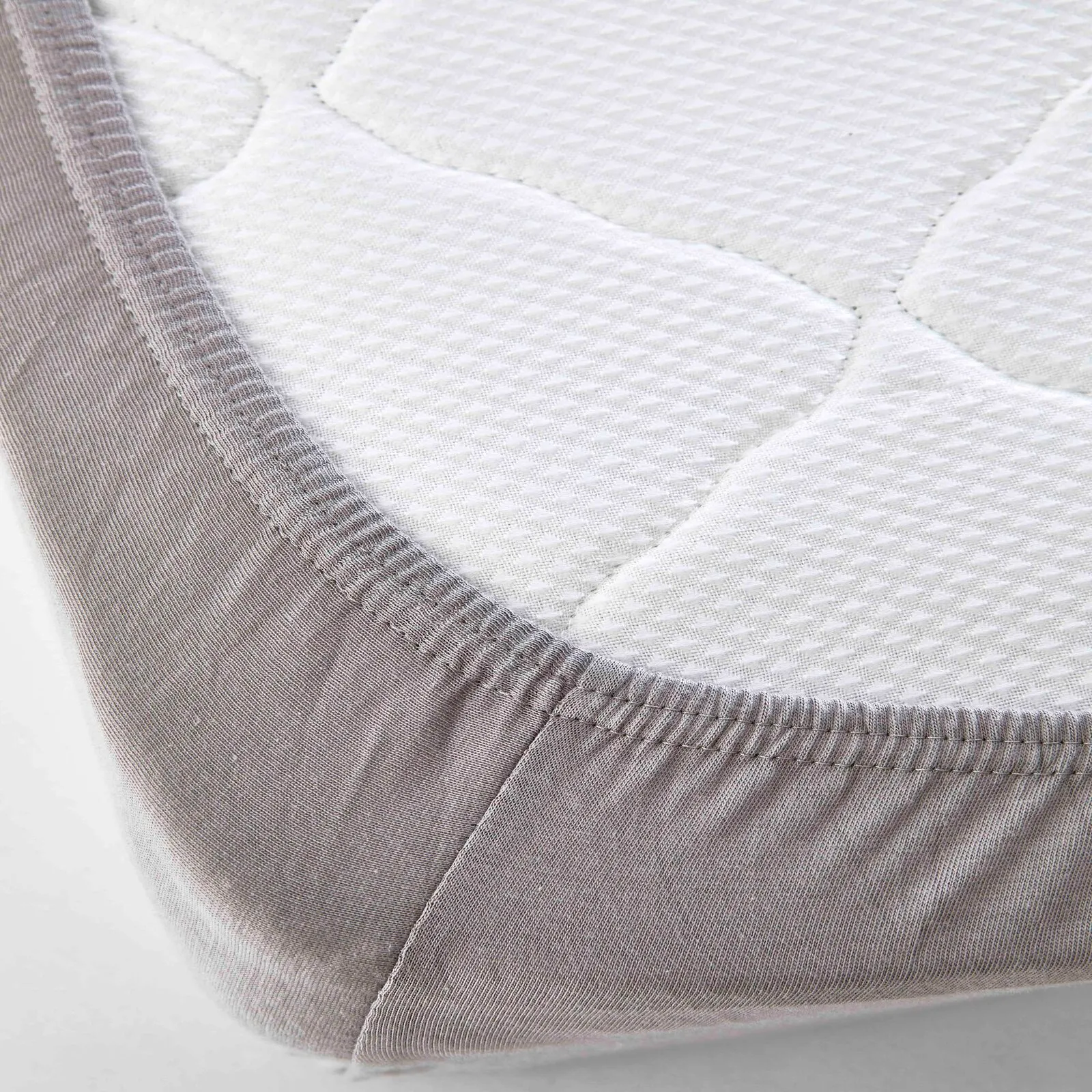 Karaca Home Jersey 100% Turkish Cotton Baby Fitted Sheet, Single, Grey - Image 4