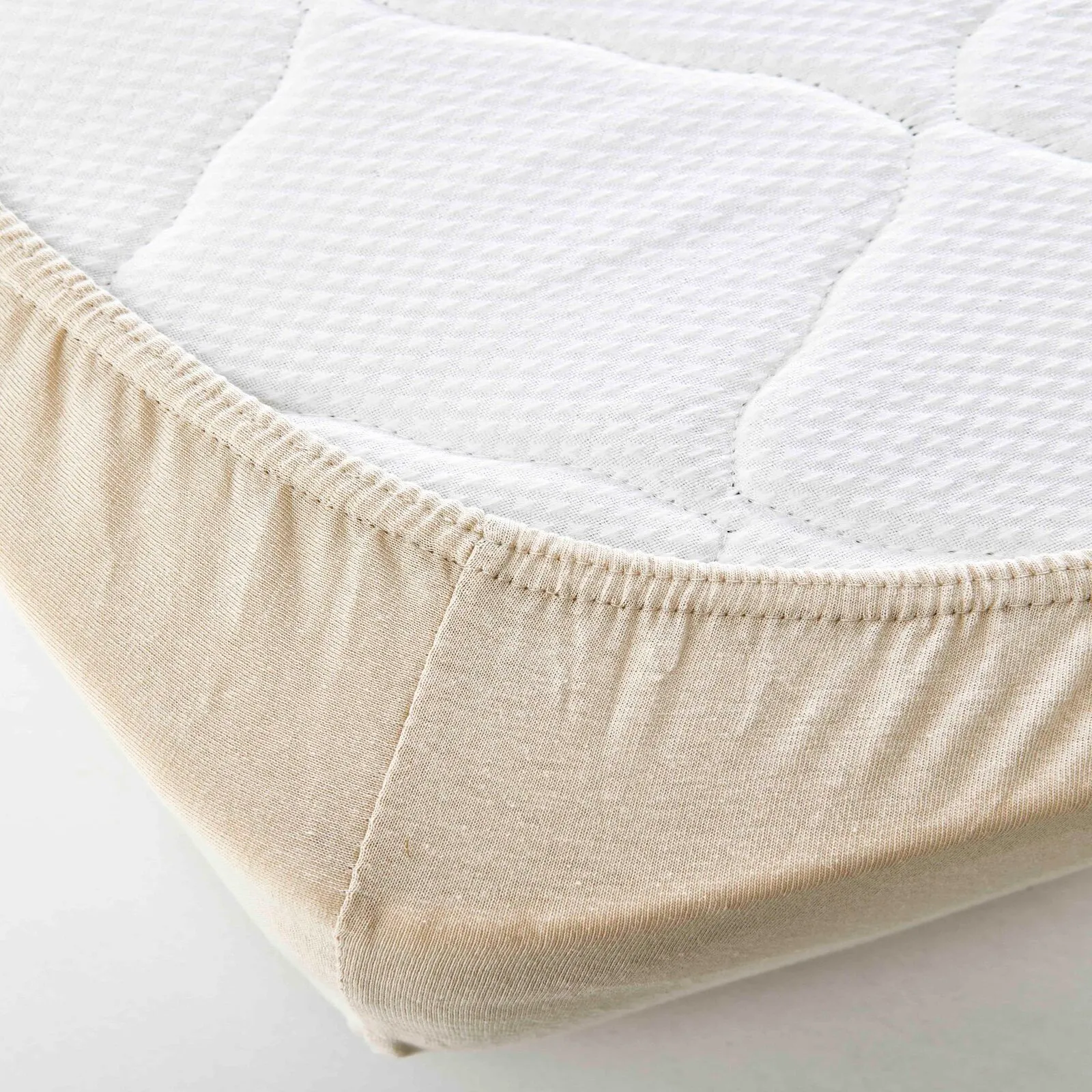 Karaca Home Jersey 100% Turkish Cotton Fitted Sheet, Double, Beige - Image 3