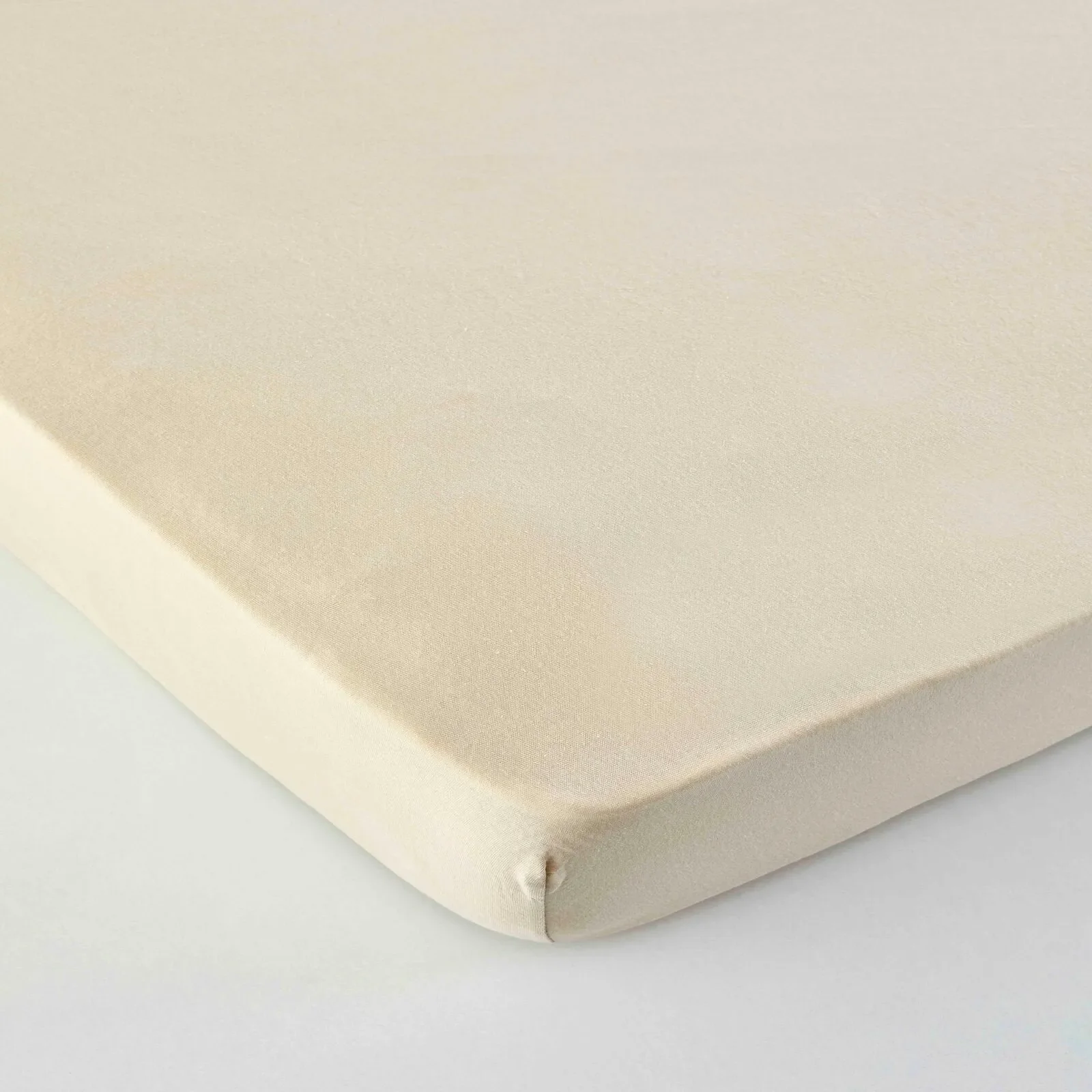 Karaca Home Jersey 100% Turkish Cotton Fitted Sheet, Double, Beige - Image 4