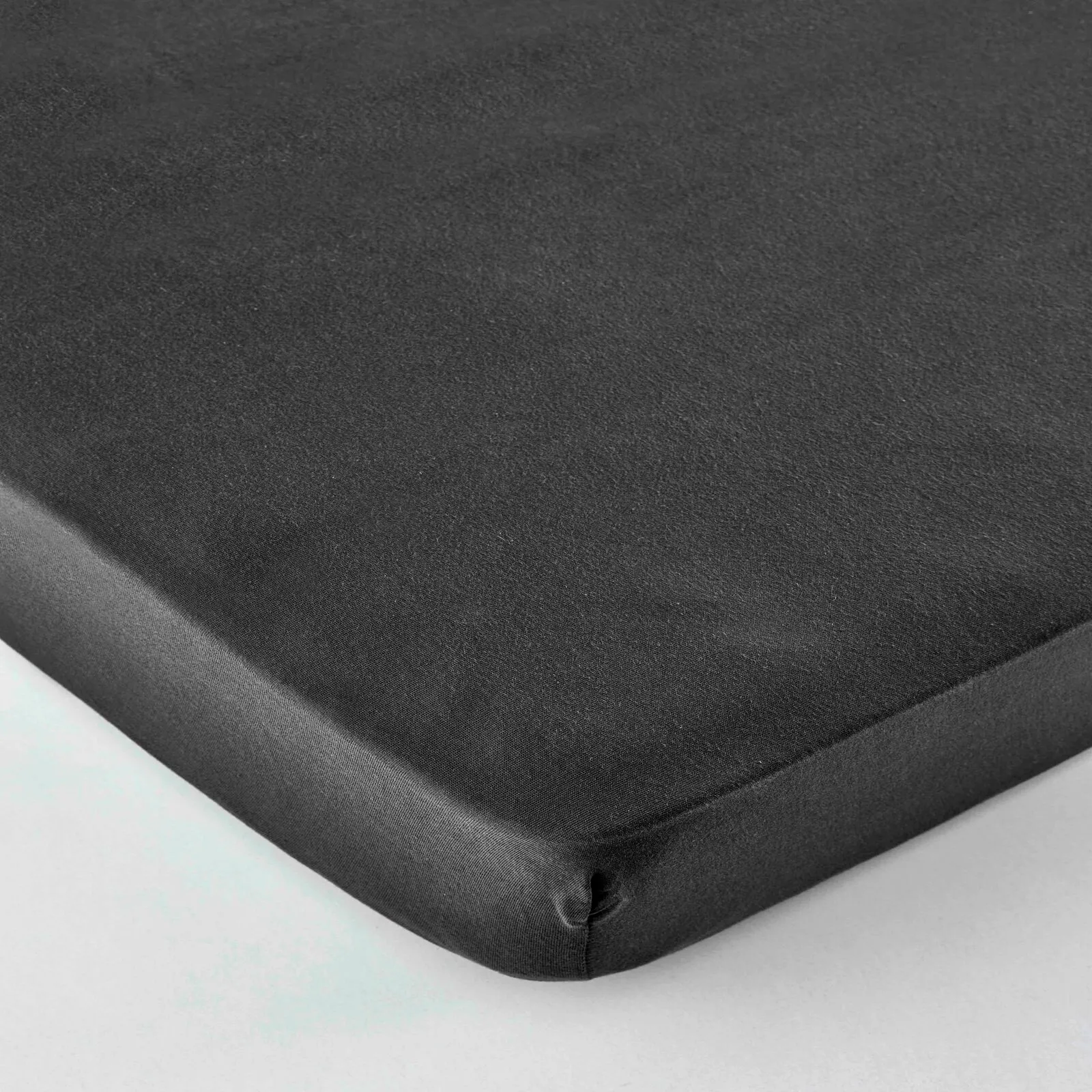 Karaca Home Jersey 100% Turkish Cotton Fitted Sheet, King, Anthracite - Image 2