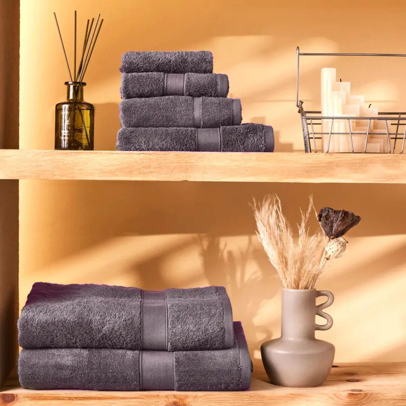 Karaca Home Joey Egyptian Cotton Shower Towel, 70cmx140cm, Teal - Image 3
