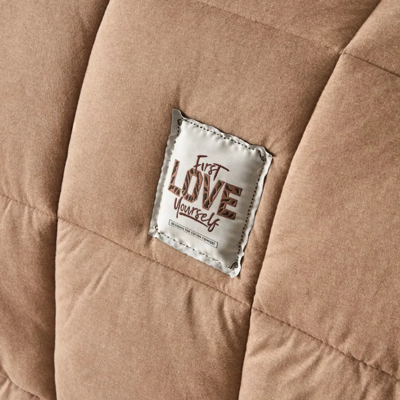 Karaca Home Motto 100% Turkish Cotton Comfort Set, Single, 155cmx220cm, Beige - Image 6