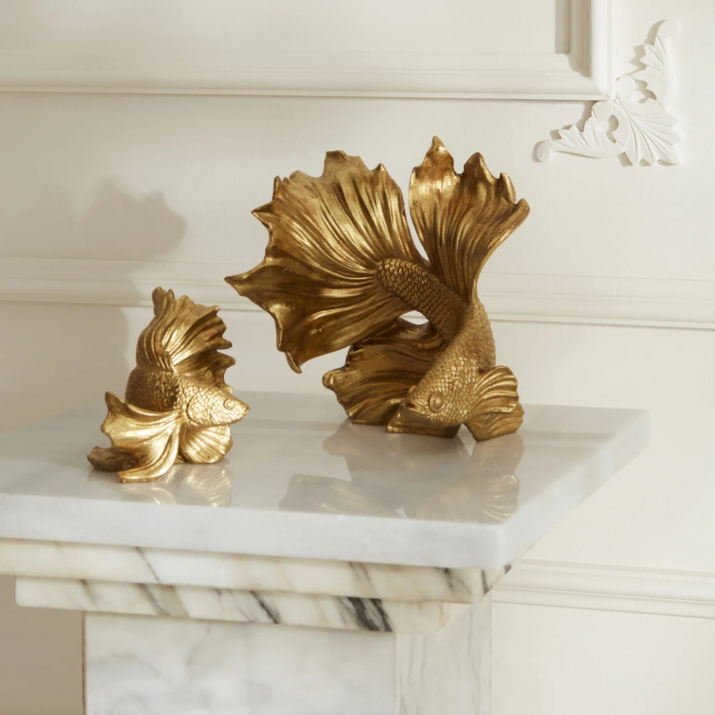 Karaca Home Rumble Fish Ornament, 7x8cm, Gold - Image 2