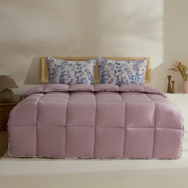 Karaca Leaf Comforter Set, Double, 200x200+2x50x70cm, Multi