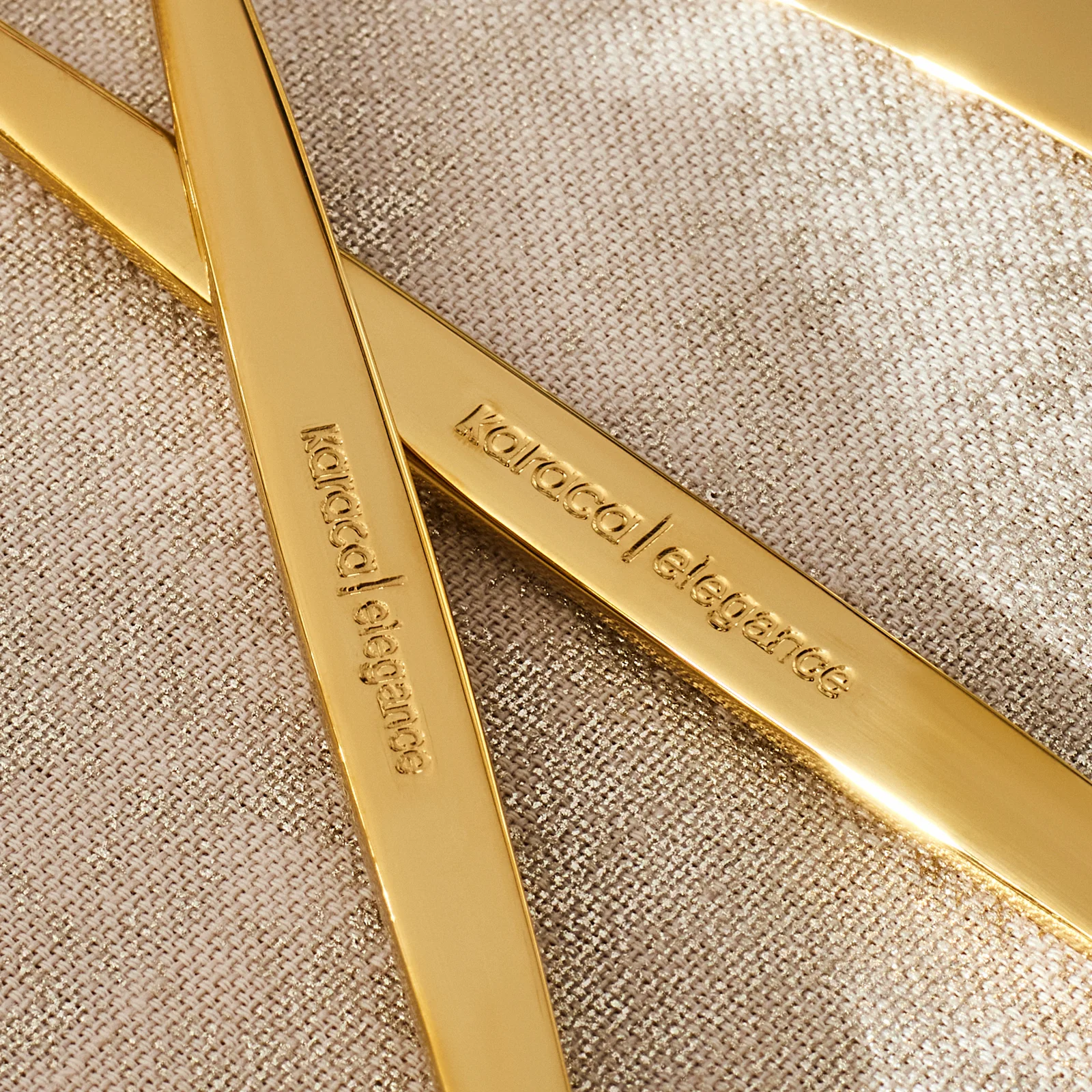 Karaca Lizbon 30-Piece Stainless Steel Cutlery Set for 6 People, Shiny Gold - Image 5