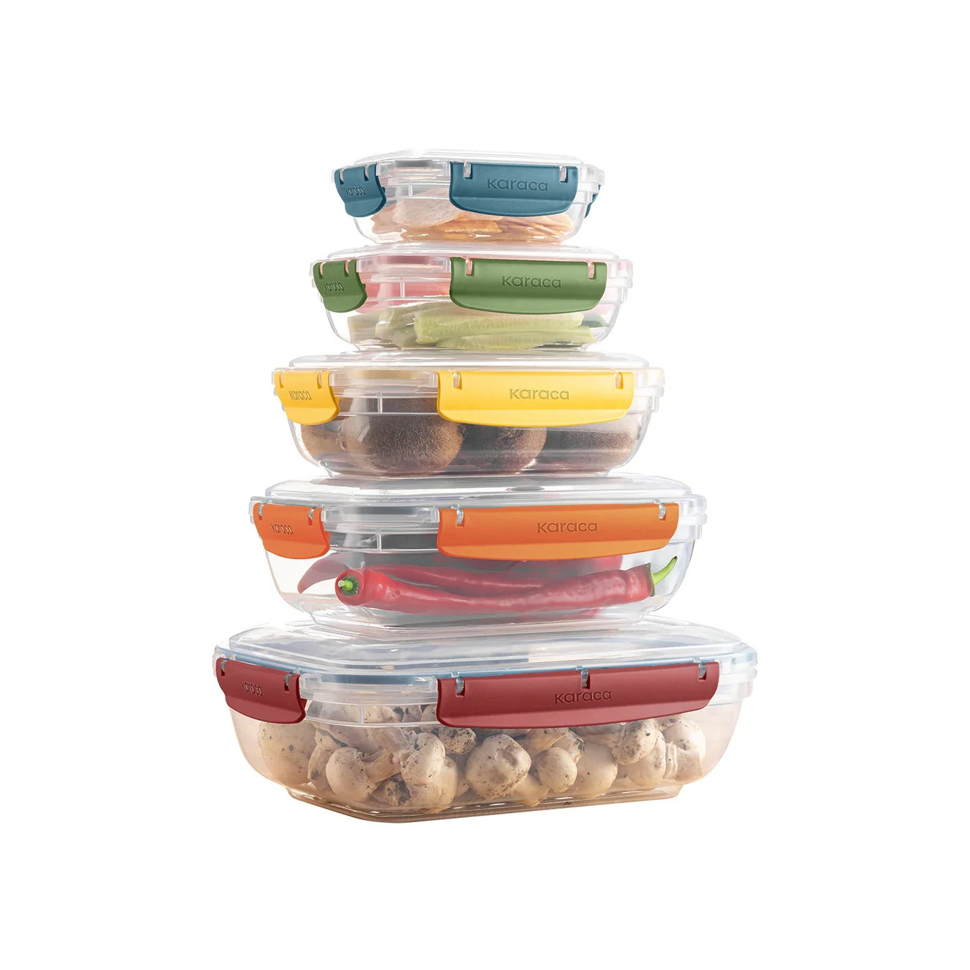 Karaca Locker Save 5-Piece Storage Container, Multi - Image 3