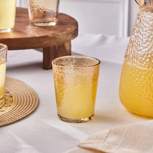 Karaca Luminous 7-Piece Tumbler Glass Set, Amber - Image 6