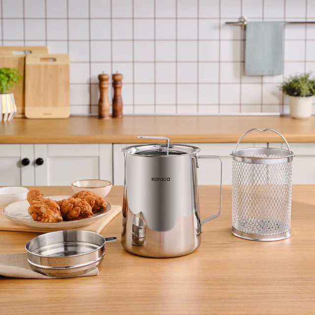 Karaca Mutfaksever Stainless Steel Frying Pot, 2L, Silver - Image 2