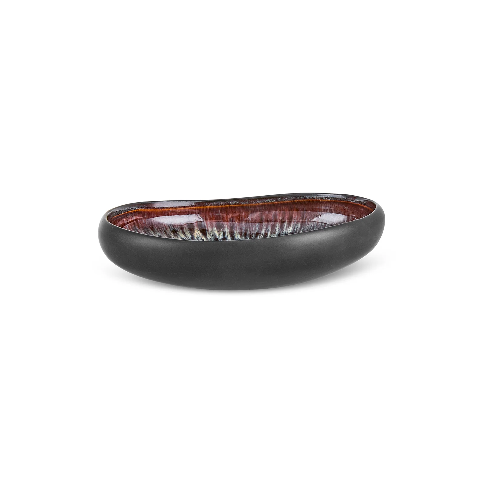 Karaca Earth Collection New Galactic Reactive Glaze Dessert/Side Plate, 22cm, Black - Image 3
