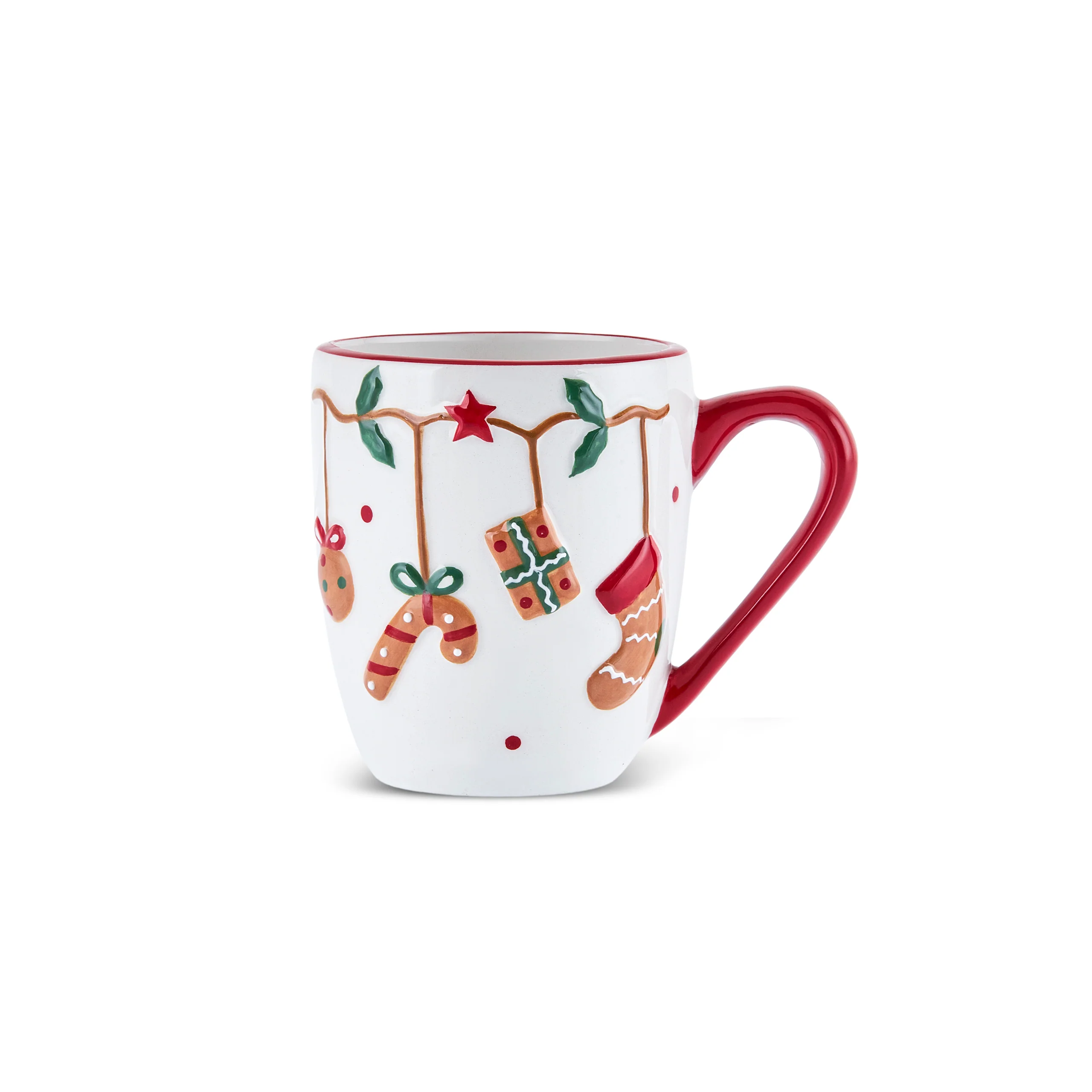 Karaca New Year Christmas Candy Cane Mug, Multi - Image 7