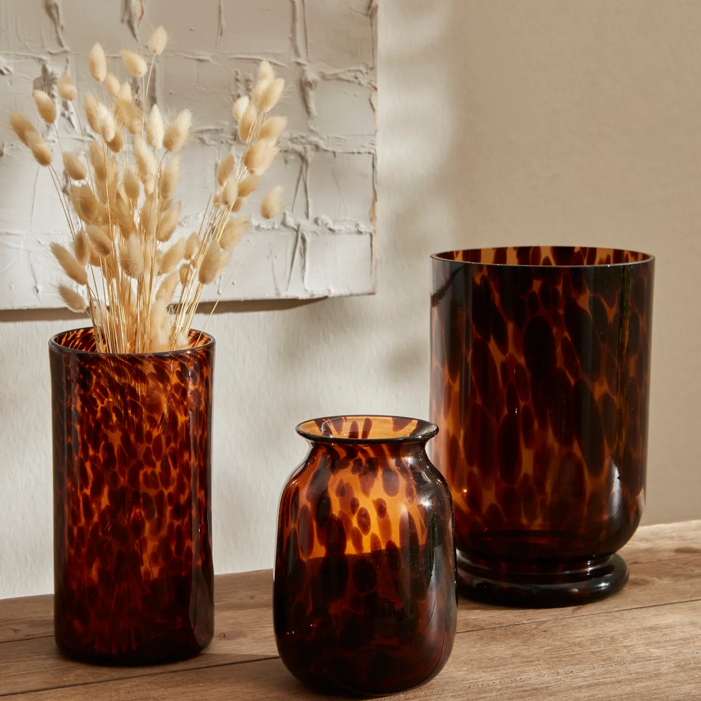 Karaca Patterned Glass Vase, Large, Multi - Image 2