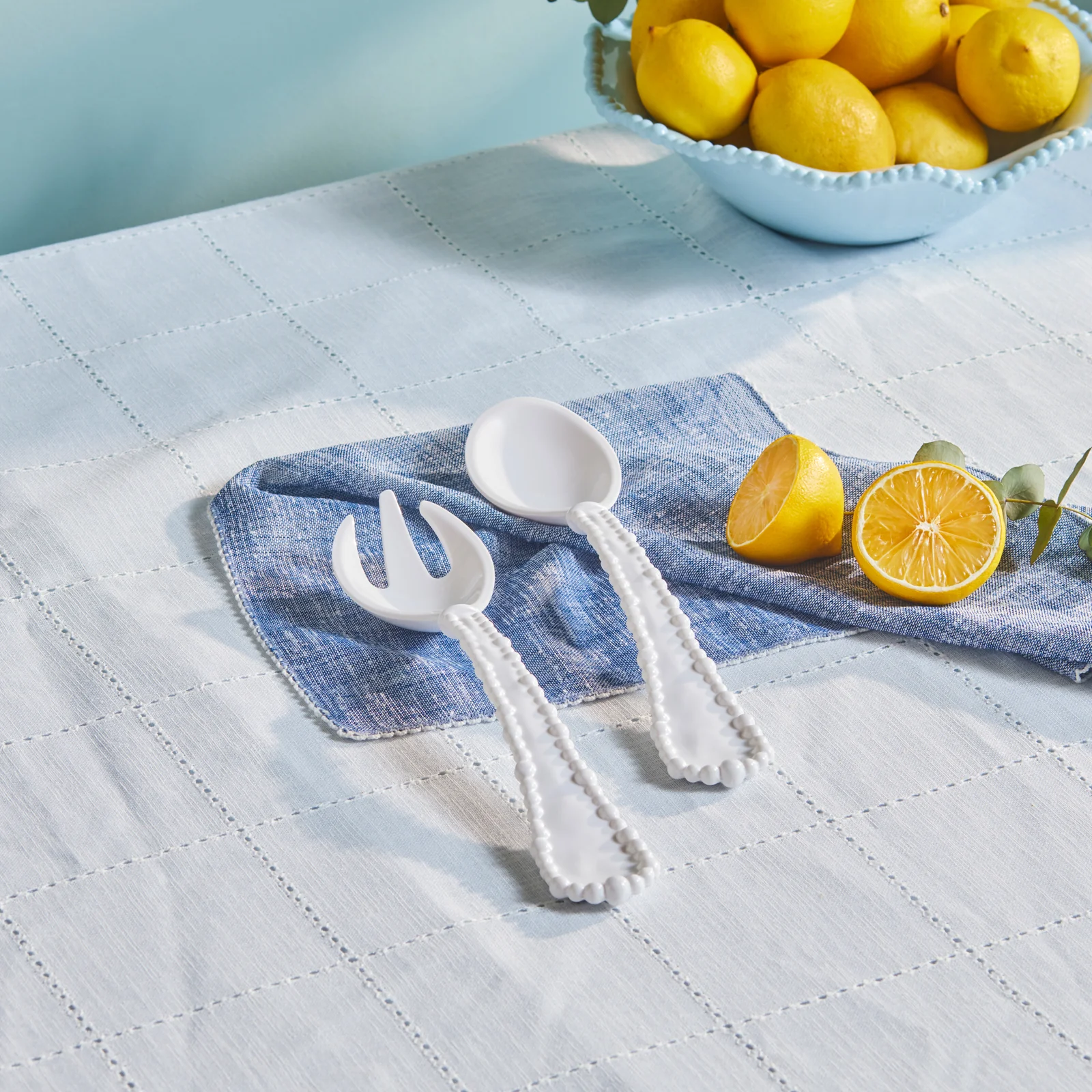 Karaca Perla Melamine 2-Piece Service Set, White - Image 3