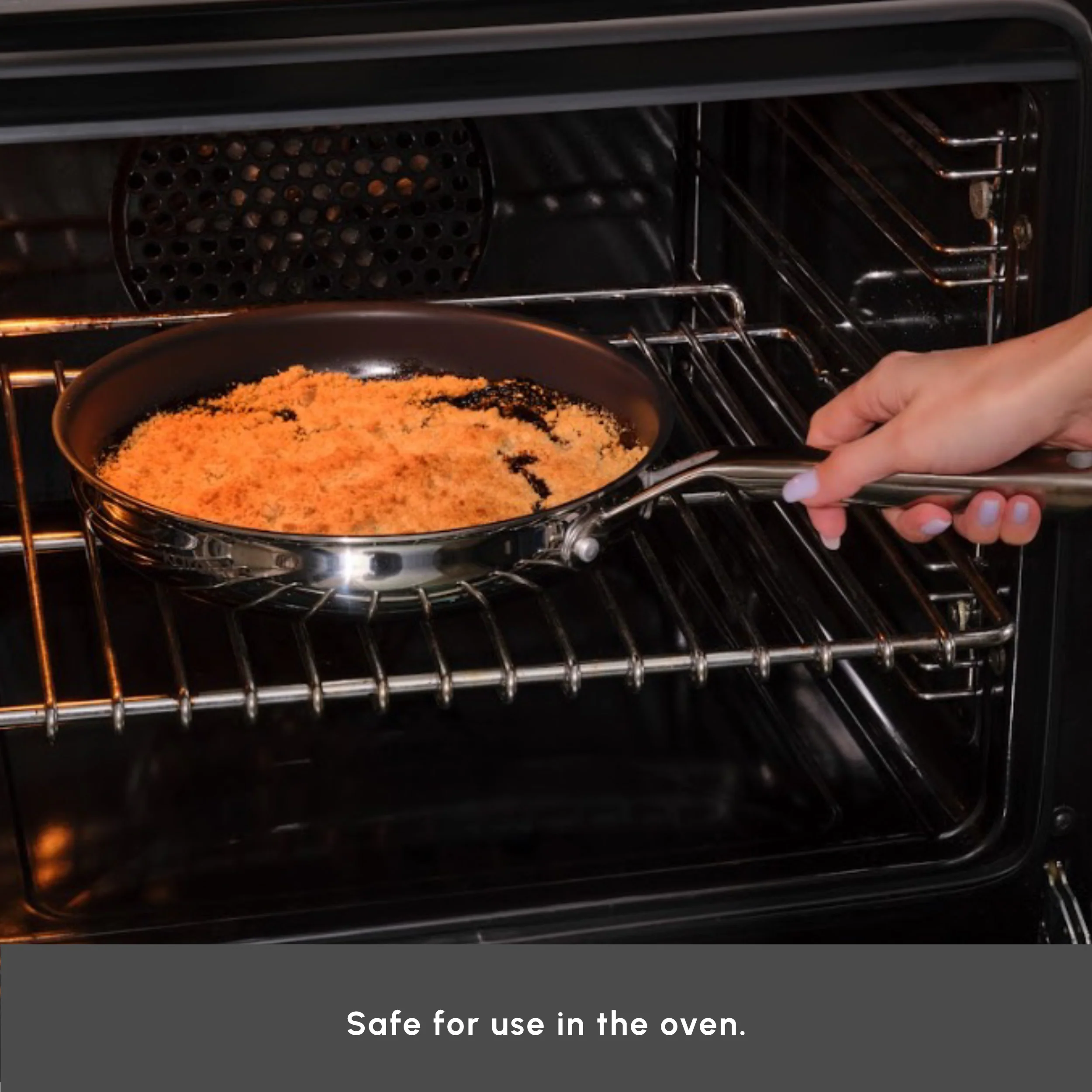 Karaca Plasma Steel 3Ply Non-Stick Induction Shallow Casserole, 28cm, Silver - Image 8