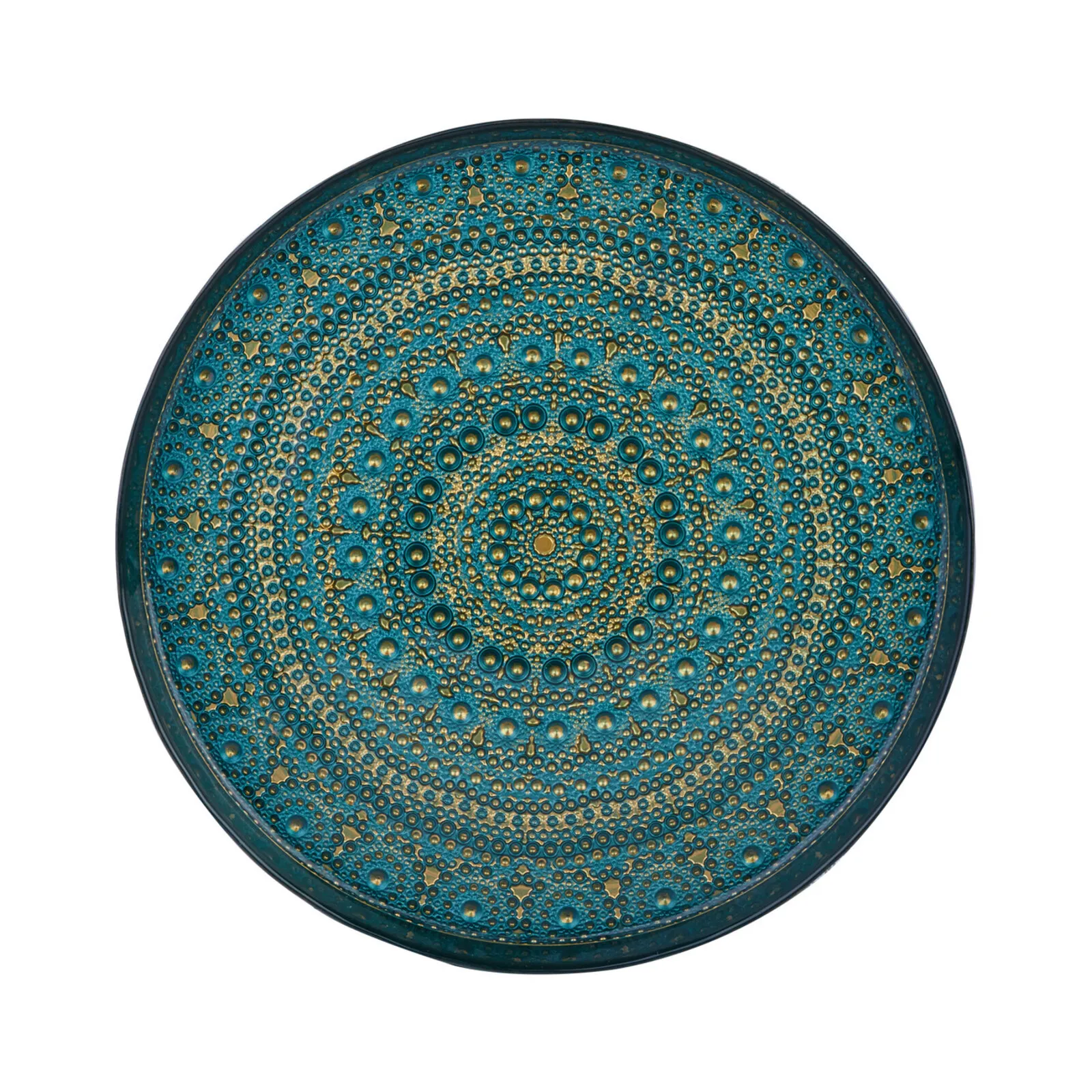 Karaca Rashel Glass Decorative Tray, 35cm, Multi