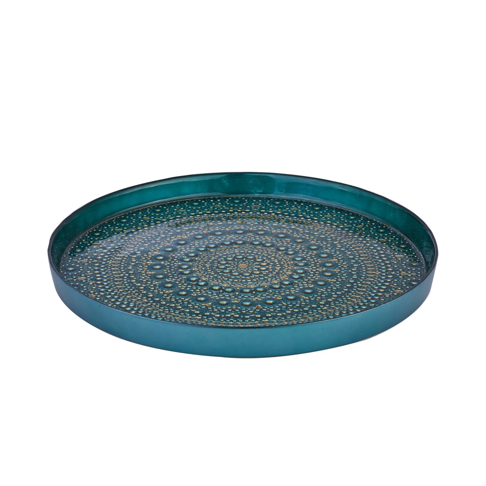 Karaca Rashel Glass Decorative Tray, 35cm, Multi - Image 2