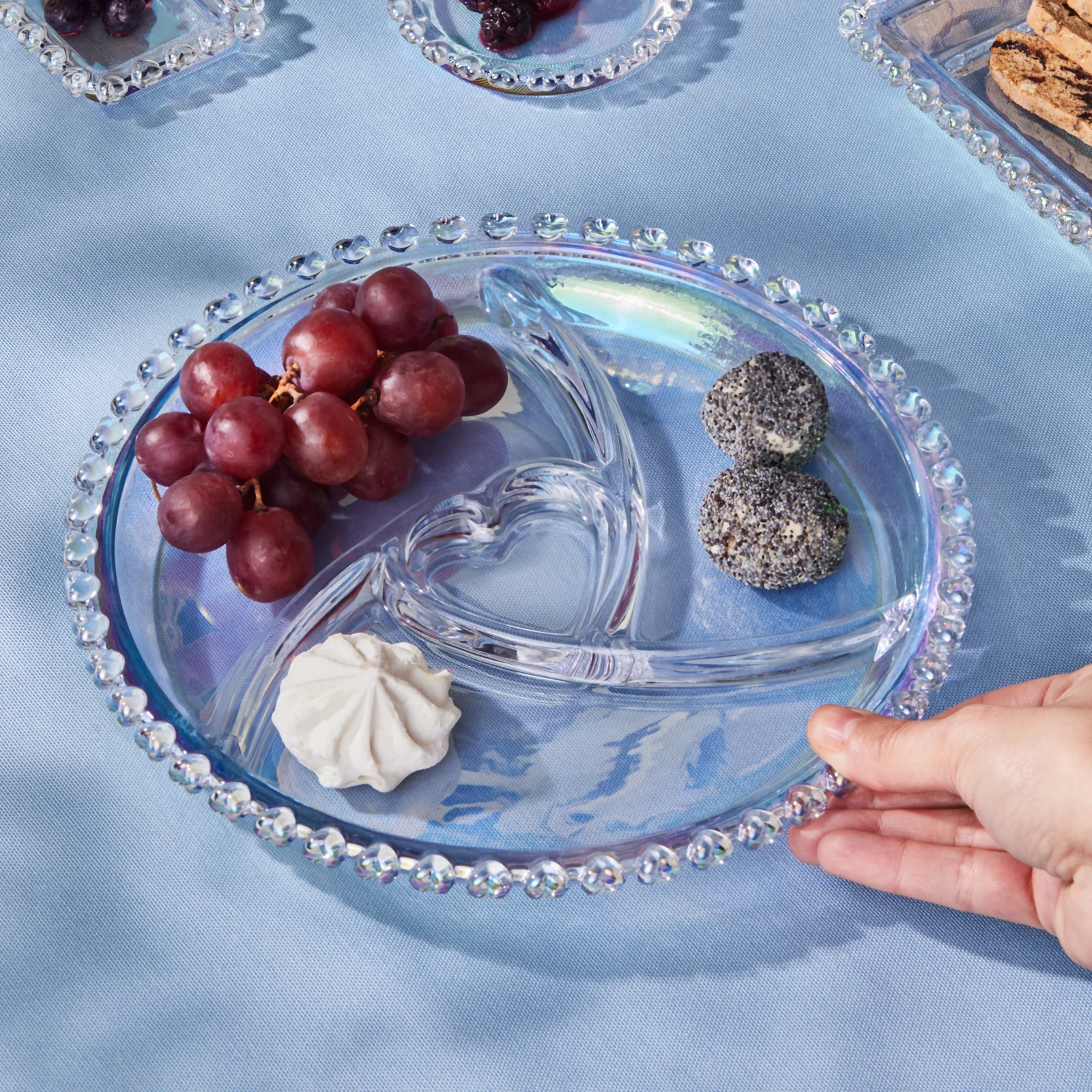 Karaca Rory Glass Serving Dish, 23cm, Clear - Image 3