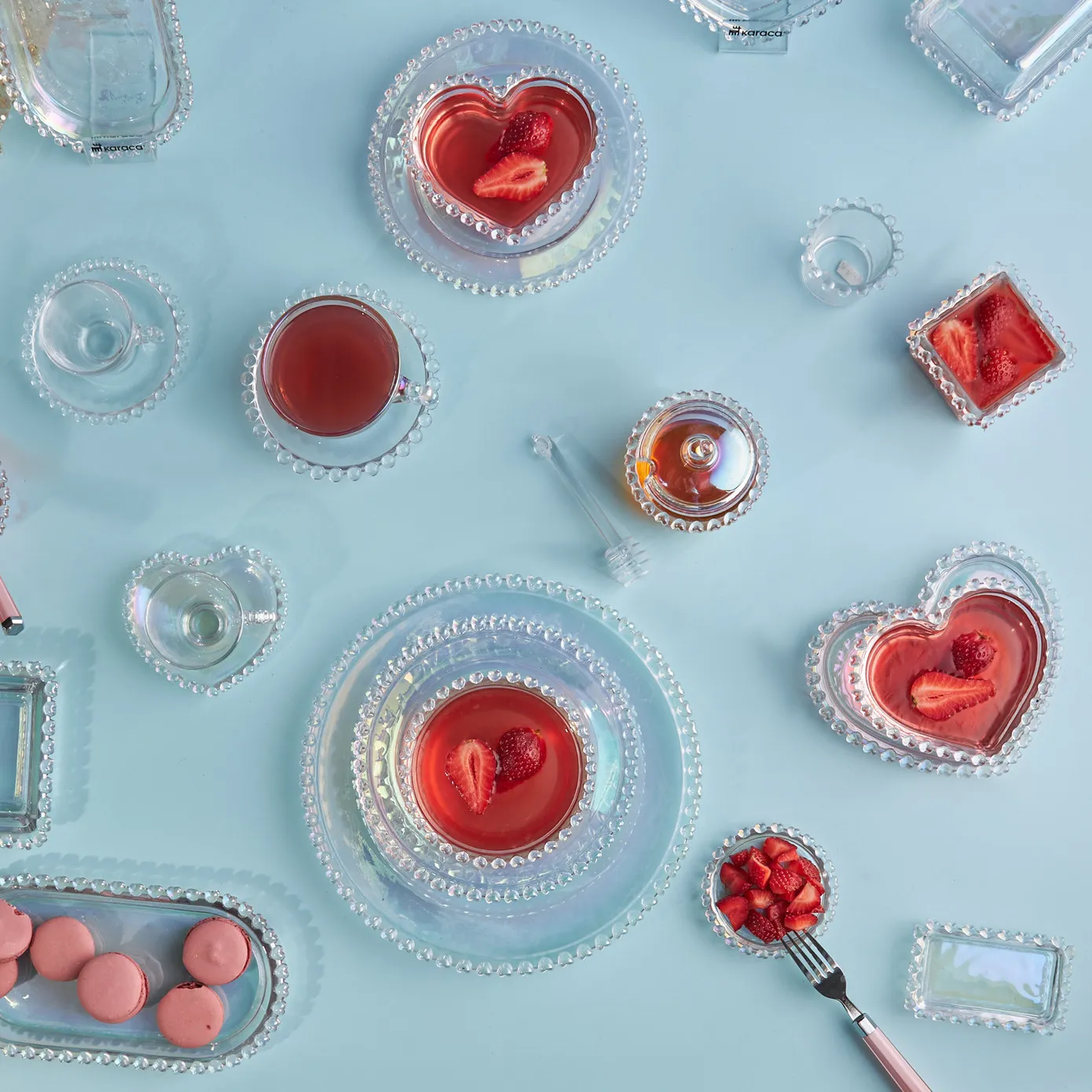 Karaca Rory Glass Flat Snack Plate, 9cm, Clear - Image 6