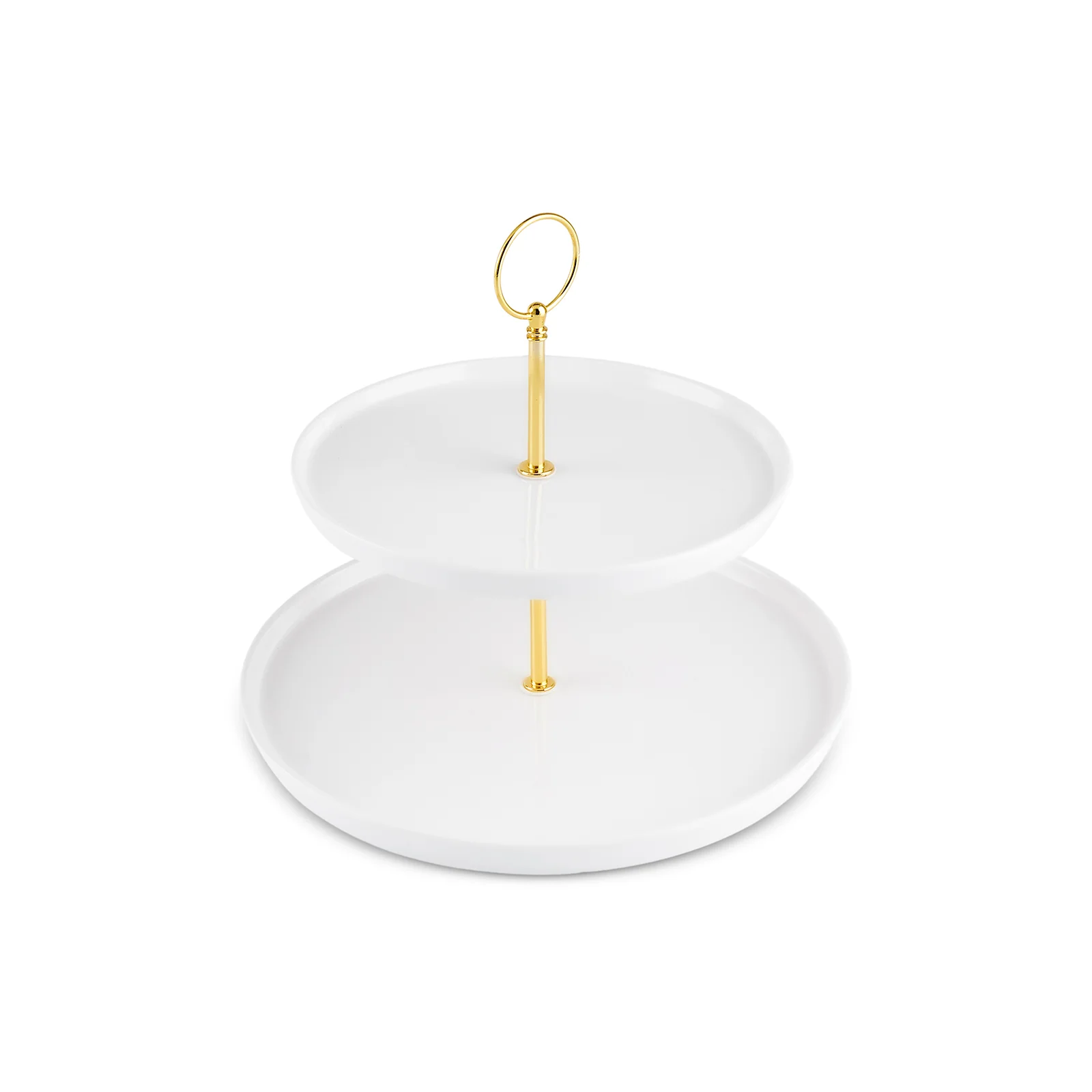 Karaca Salvare Bone China 2-Tier Cake Stand, White - Image 4