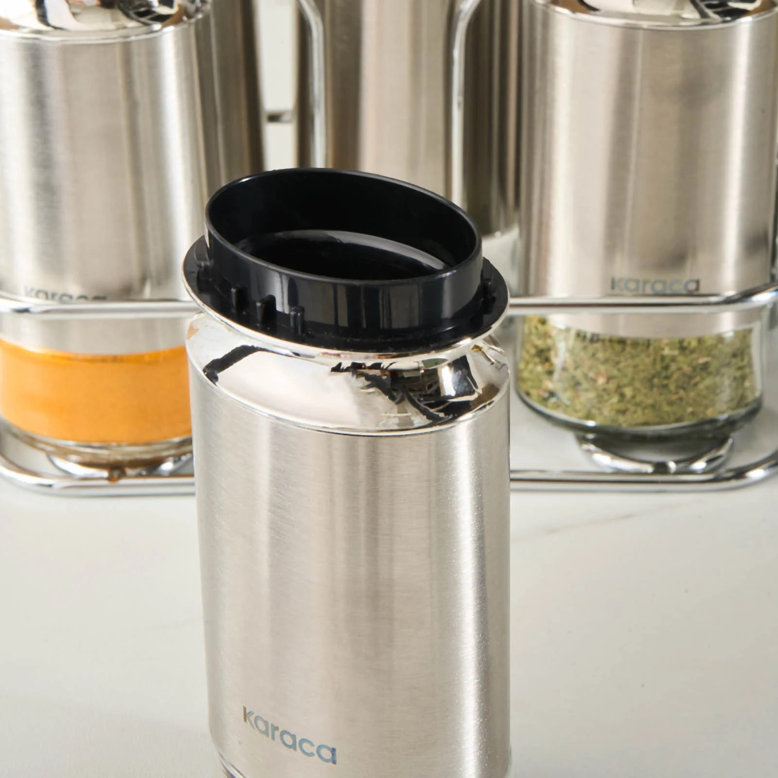 Karaca Stellum 6-Piece Spice Jar Set, Inox - Image 4