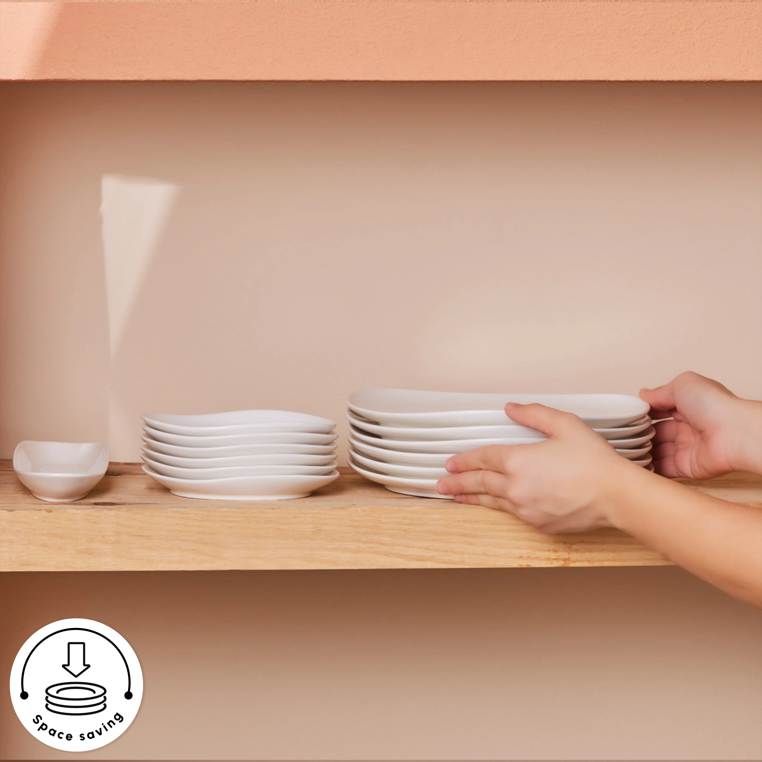 Karaca Stream Bone China Middle 34-Piece Serveware Set for 6 People, White - Image 7