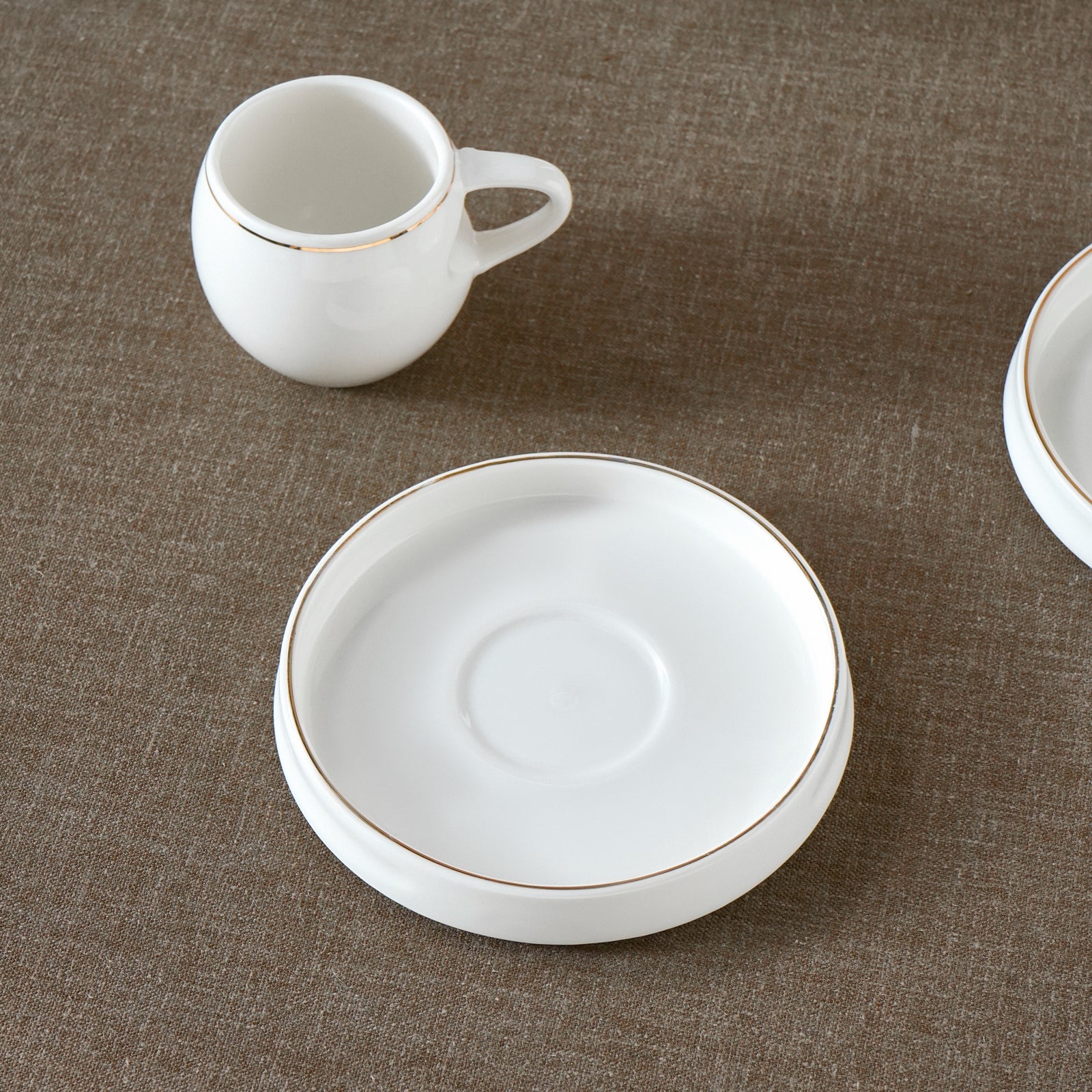 Karaca Streamline Sunset 12-Piece Porcelain Espresso Turkish Coffee Cup Set for 6 People, 100ml, White - Image 5
