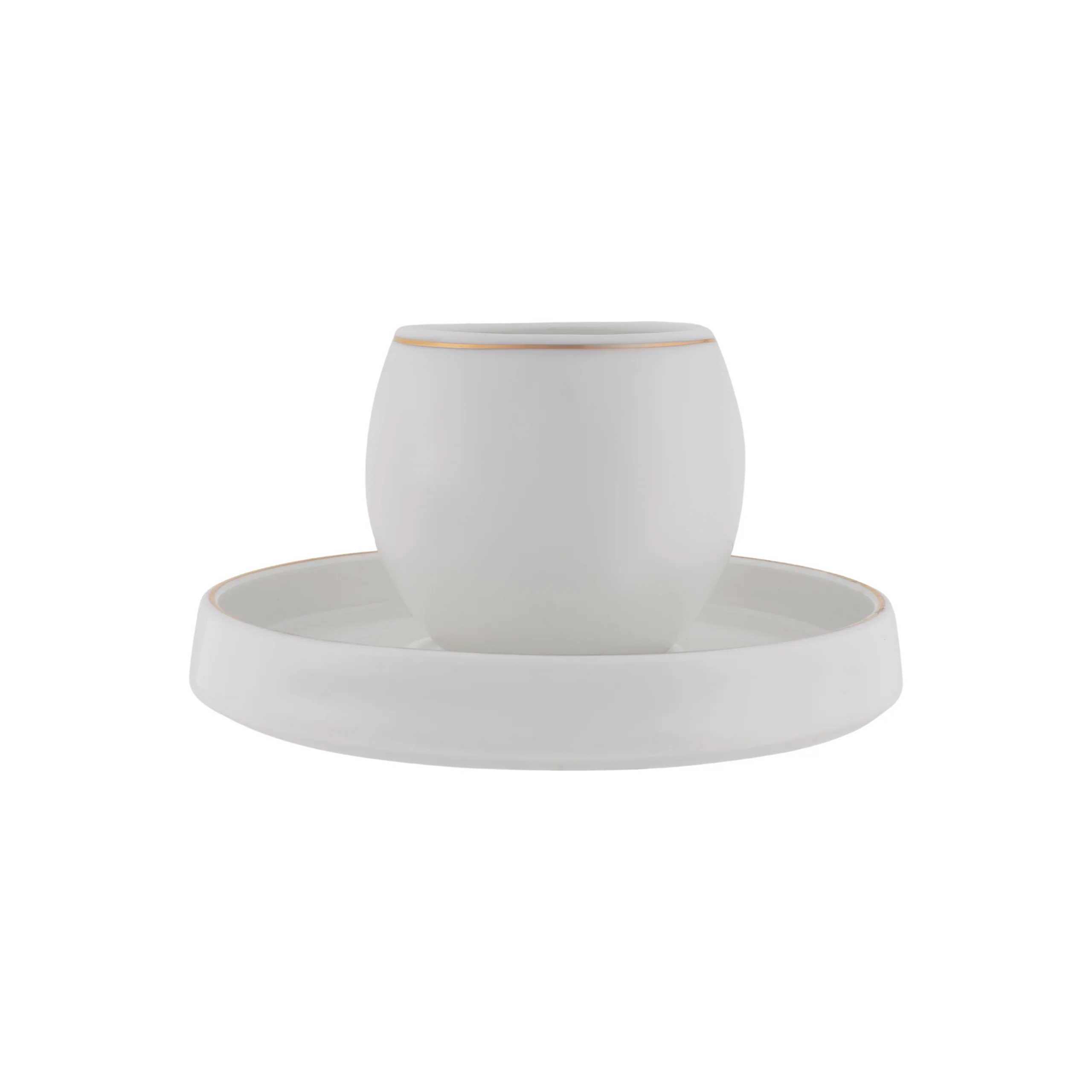 Karaca Streamline Sunset 12-Piece Porcelain Espresso Turkish Coffee Cup Set for 6 People, 100ml, White - Image 9
