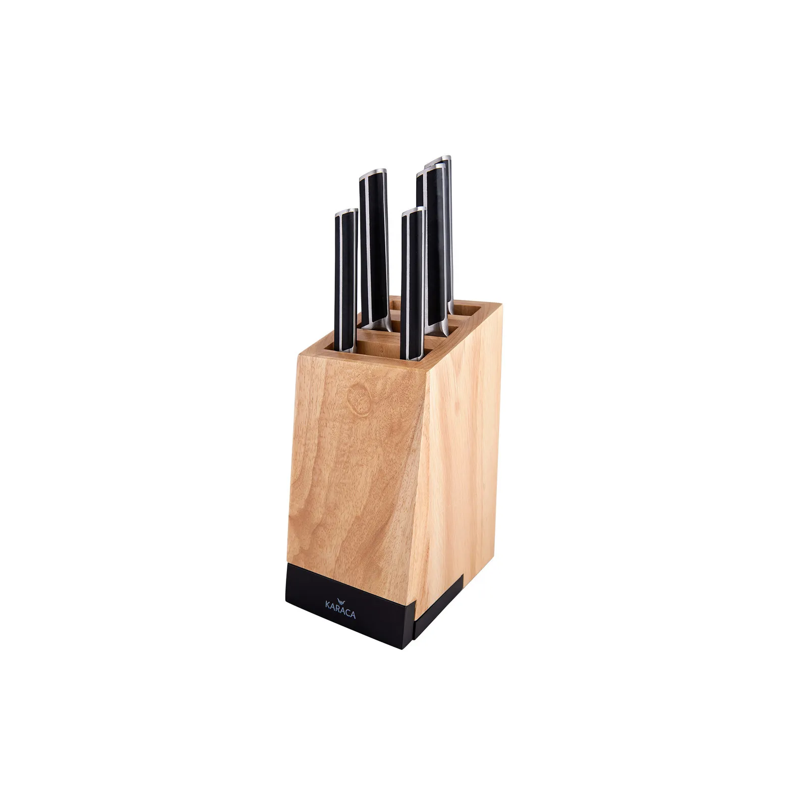 Karaca Teton 5 Piece Knife Block Set, Black - Image 4